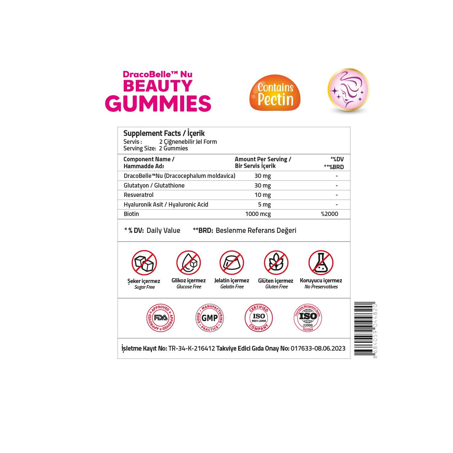 Validus Collagen Boost Dracobelle Nu Beauty 60 Gummies