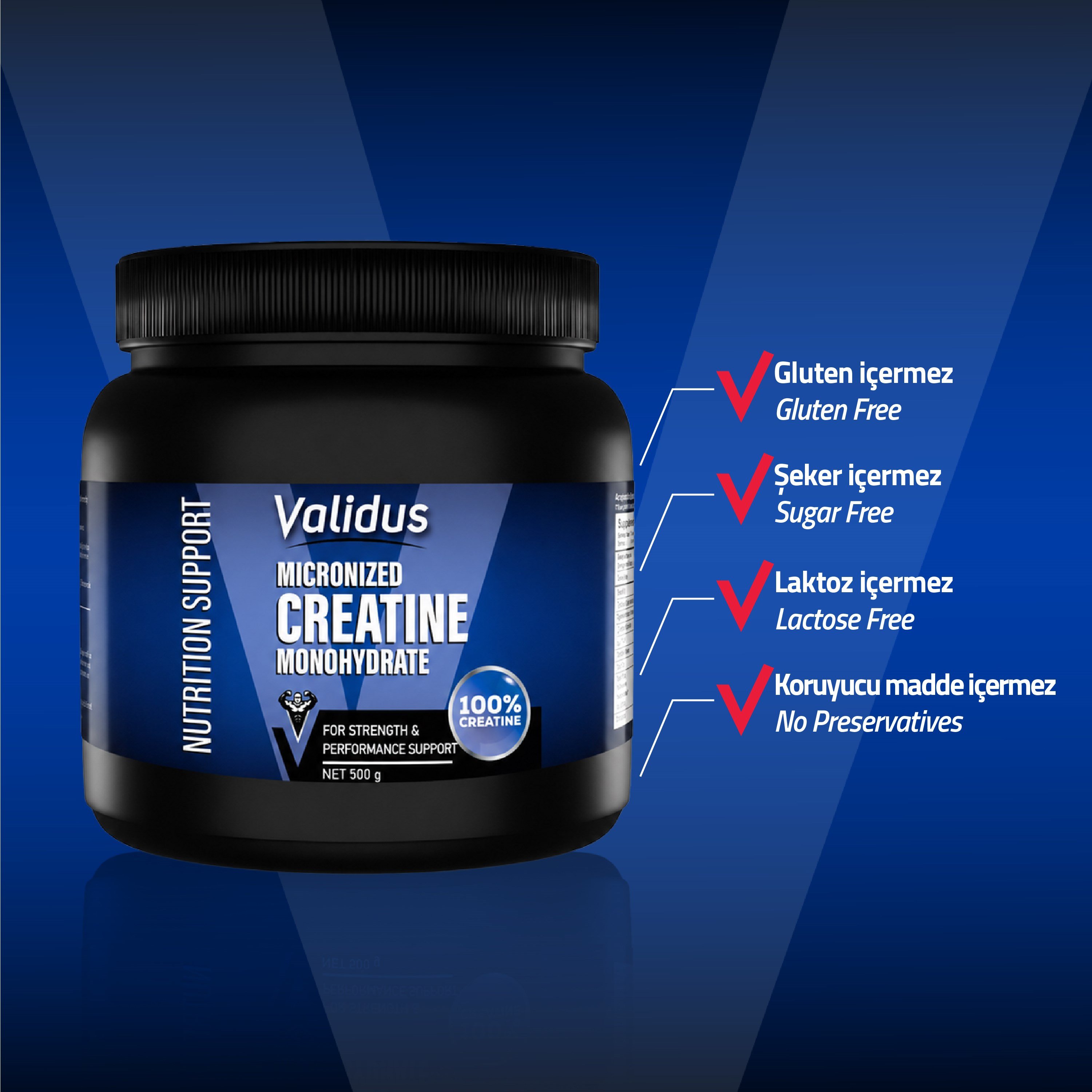 Validus Creatin Monohydrate 500g