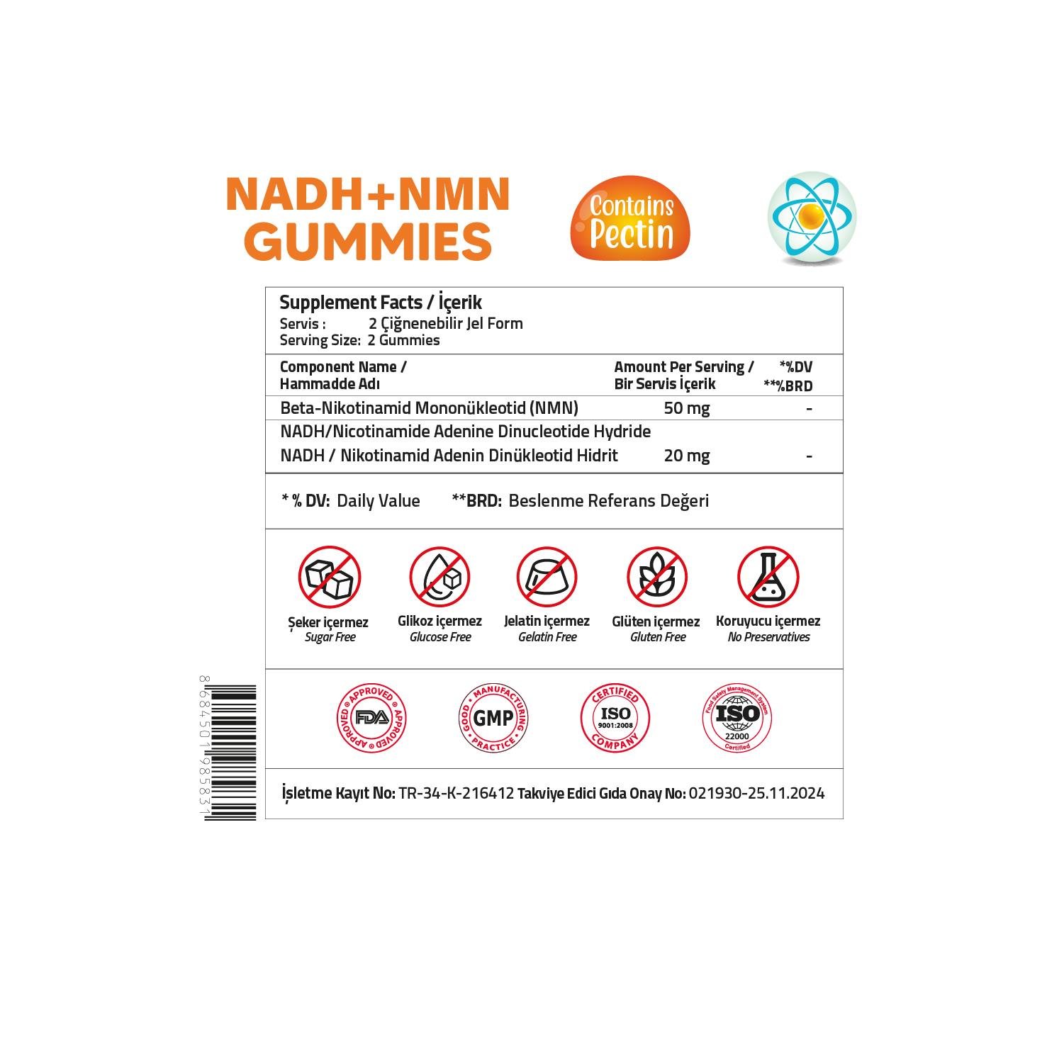 Validus Life Pro NMN+NADH 60 Gummies