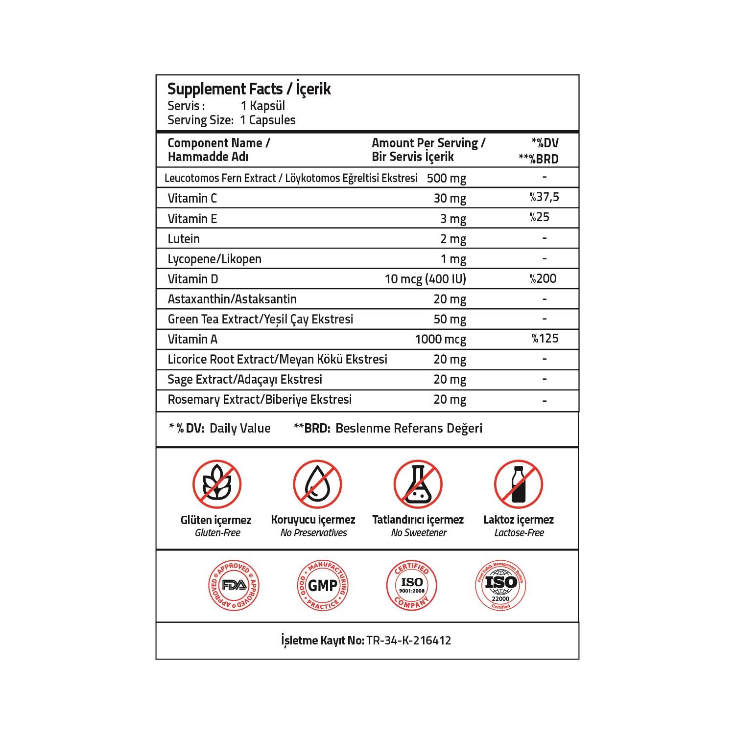 Validus Löykotomos Fern 500 mg 30 Capsules