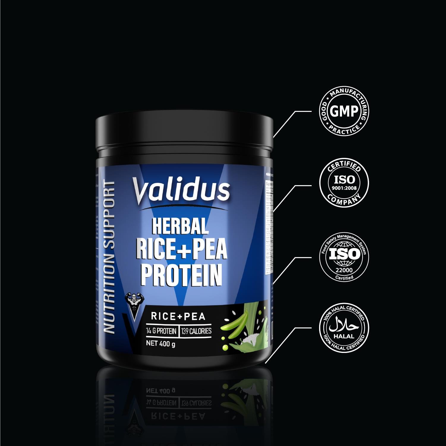 Validus Vegan Rice + Pea Protein 400 g