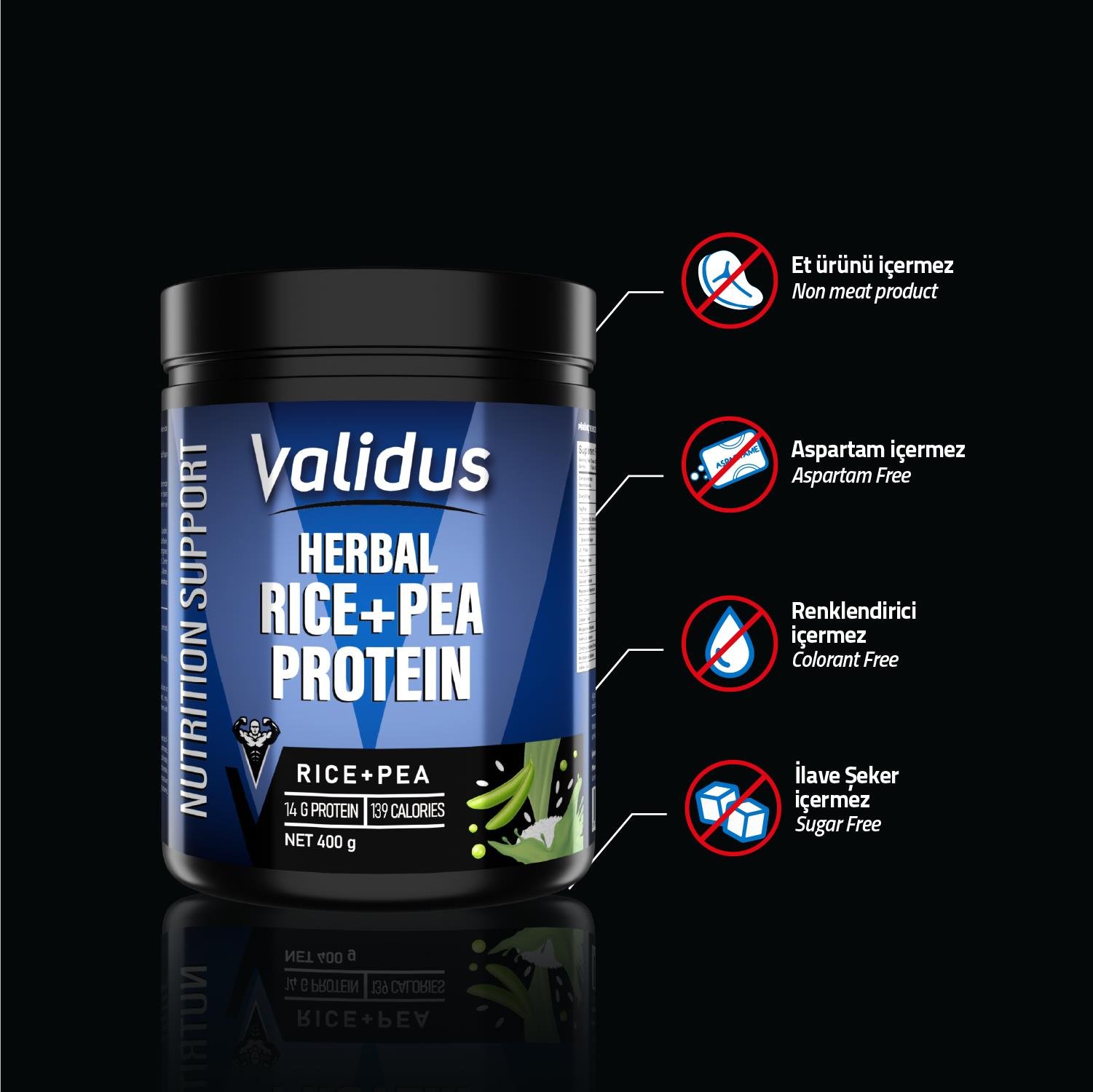 Validus Vegan Rice + Pea Protein 400 g