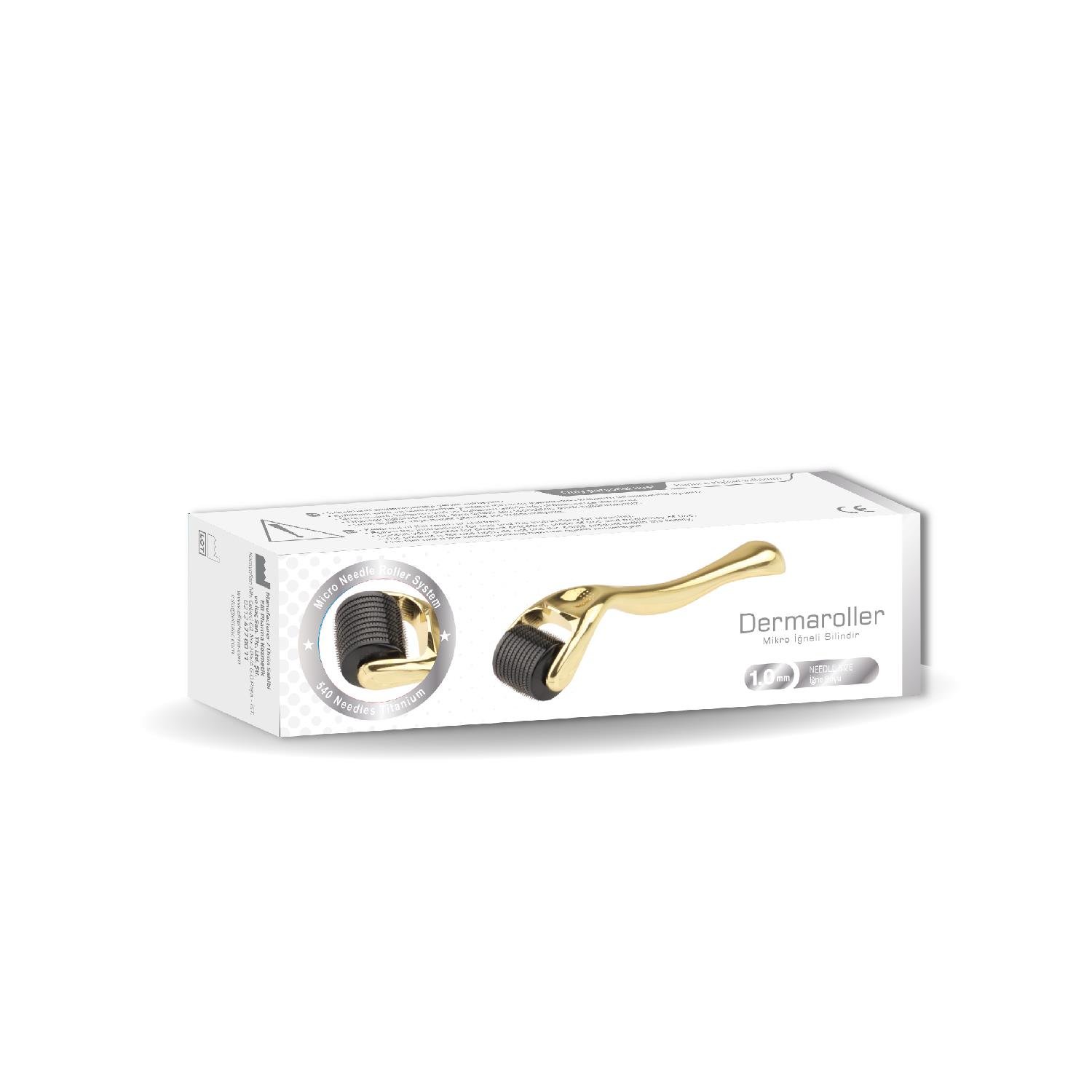 Elit Pharma Clinical Dermo Roller 1.0 Mm Titanium (Gold And Silver )