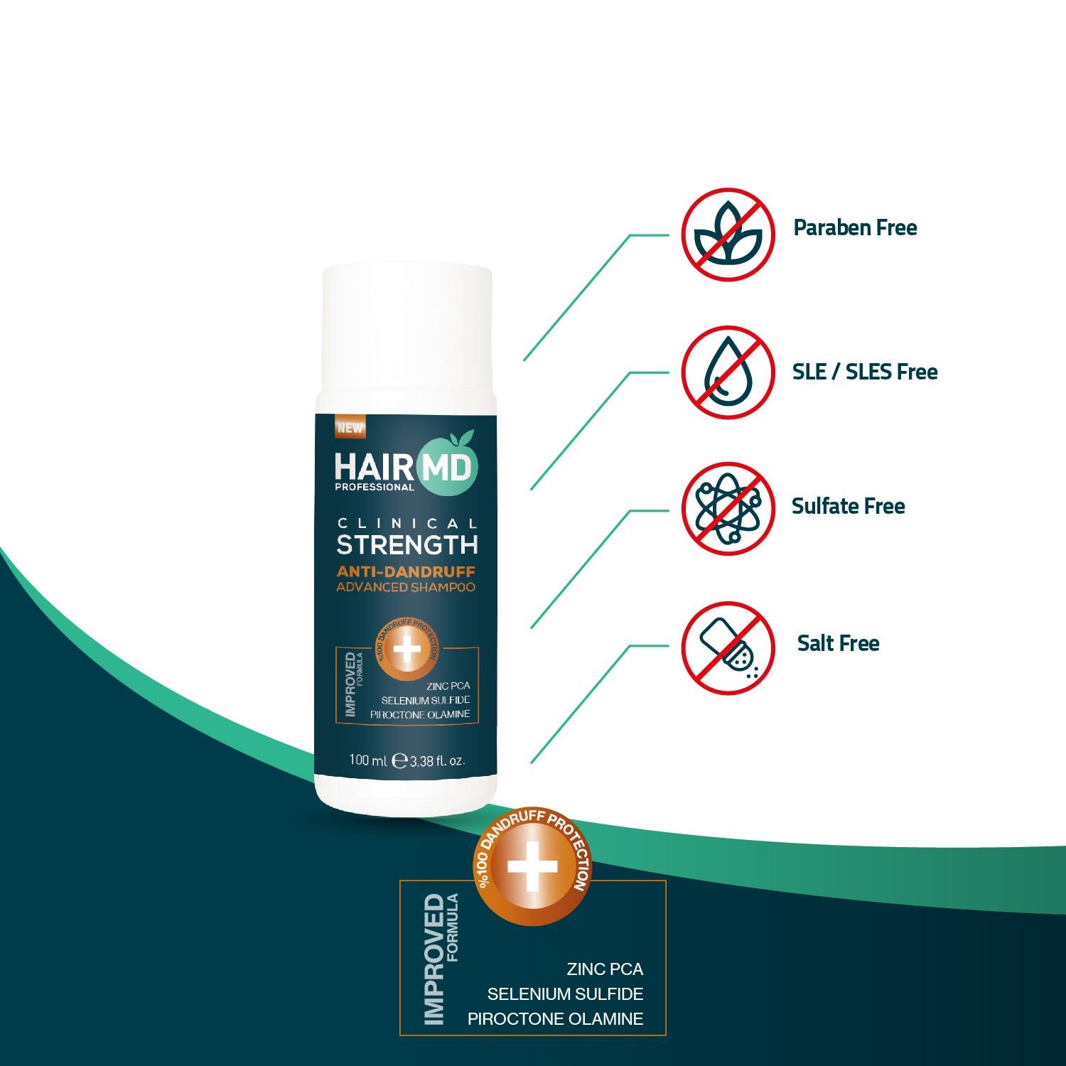 Hairmd Clinical Advanced Dandruff Shampoo 100 Ml