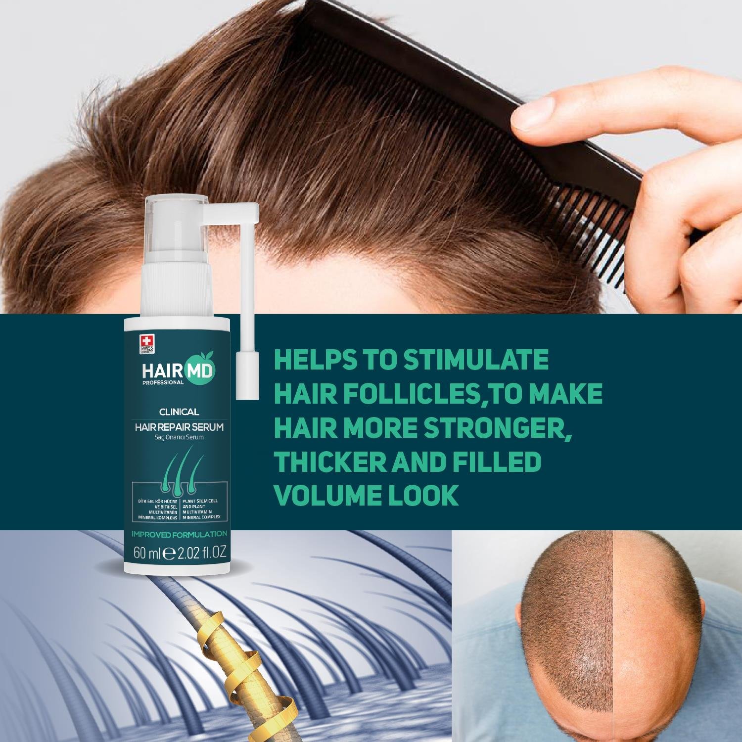 Hairmd Clinical Hair Repair Serum 60 Ml