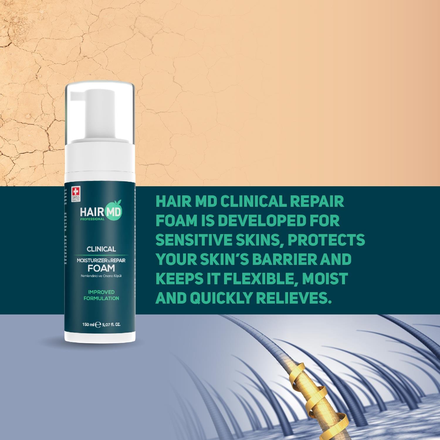 Hairmd Clinical Repair Foam 150 Ml