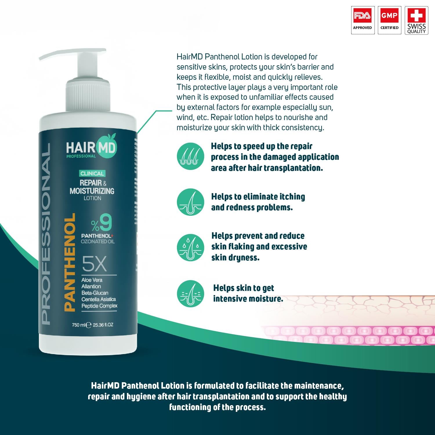 Hairmd Clinical Repair Panthenol %9 Lotion 750 Ml