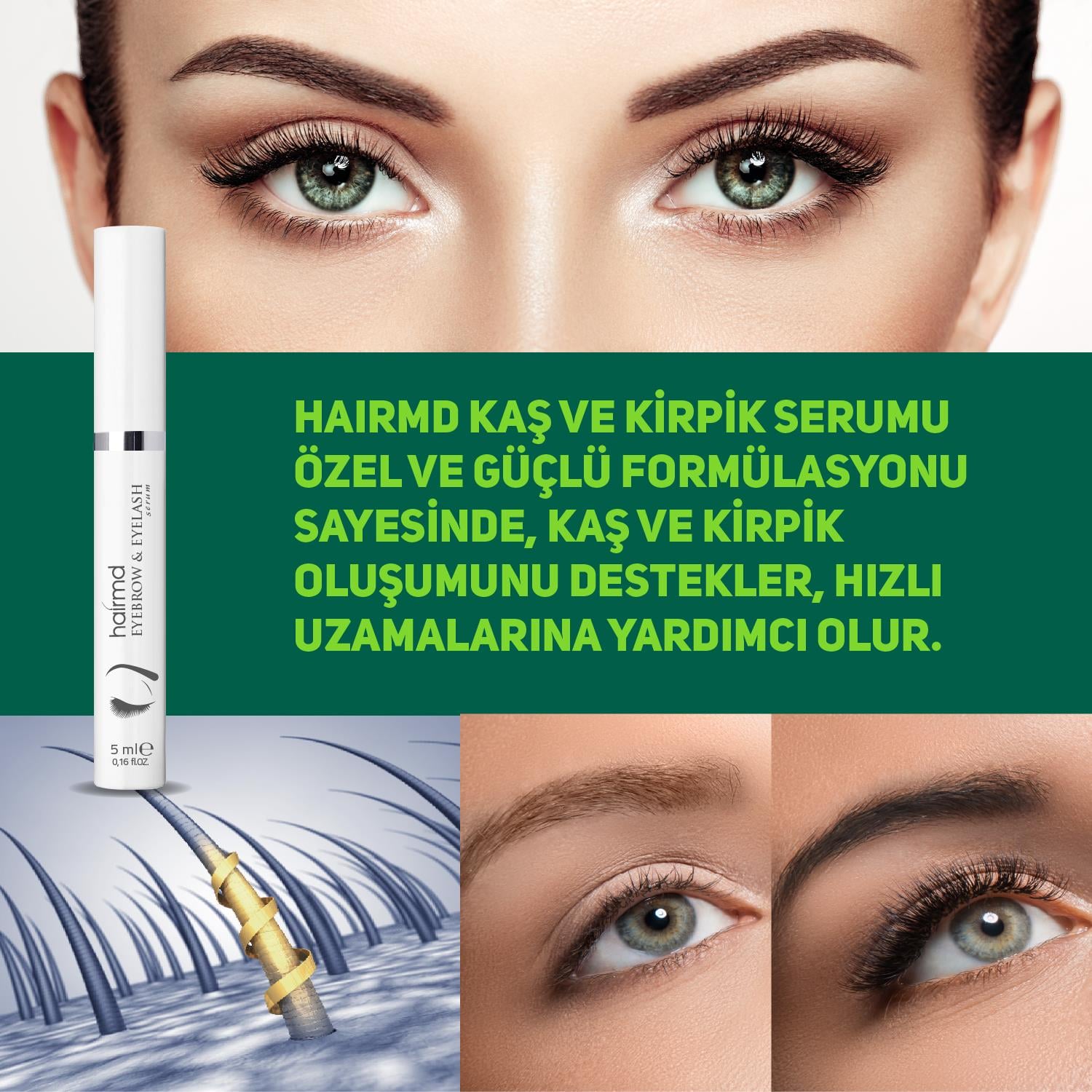 Hairmd Eyebrow And Eyelash Serum 5 Ml