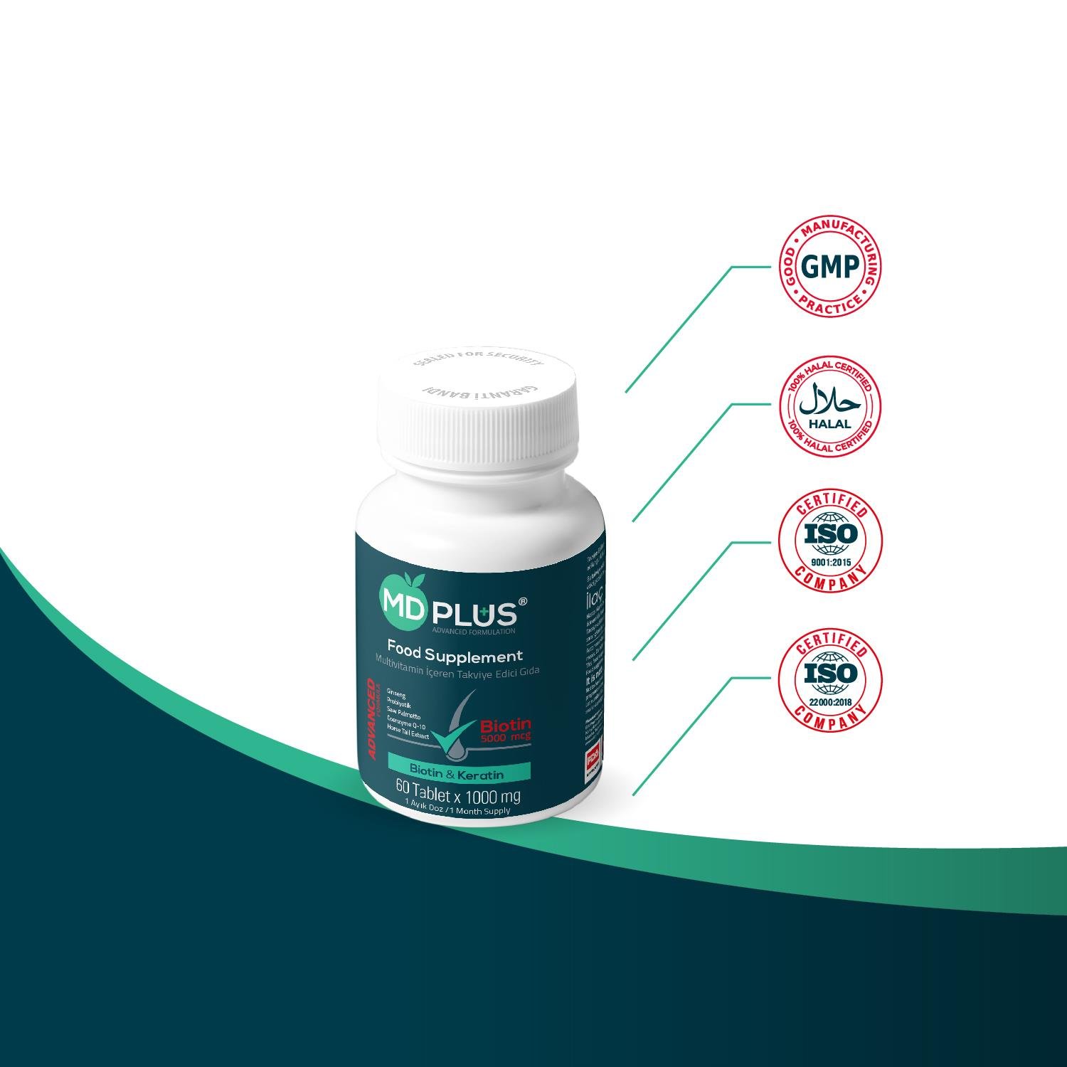 Md Plus Advanced Hair Multivitamin 60 Tablet