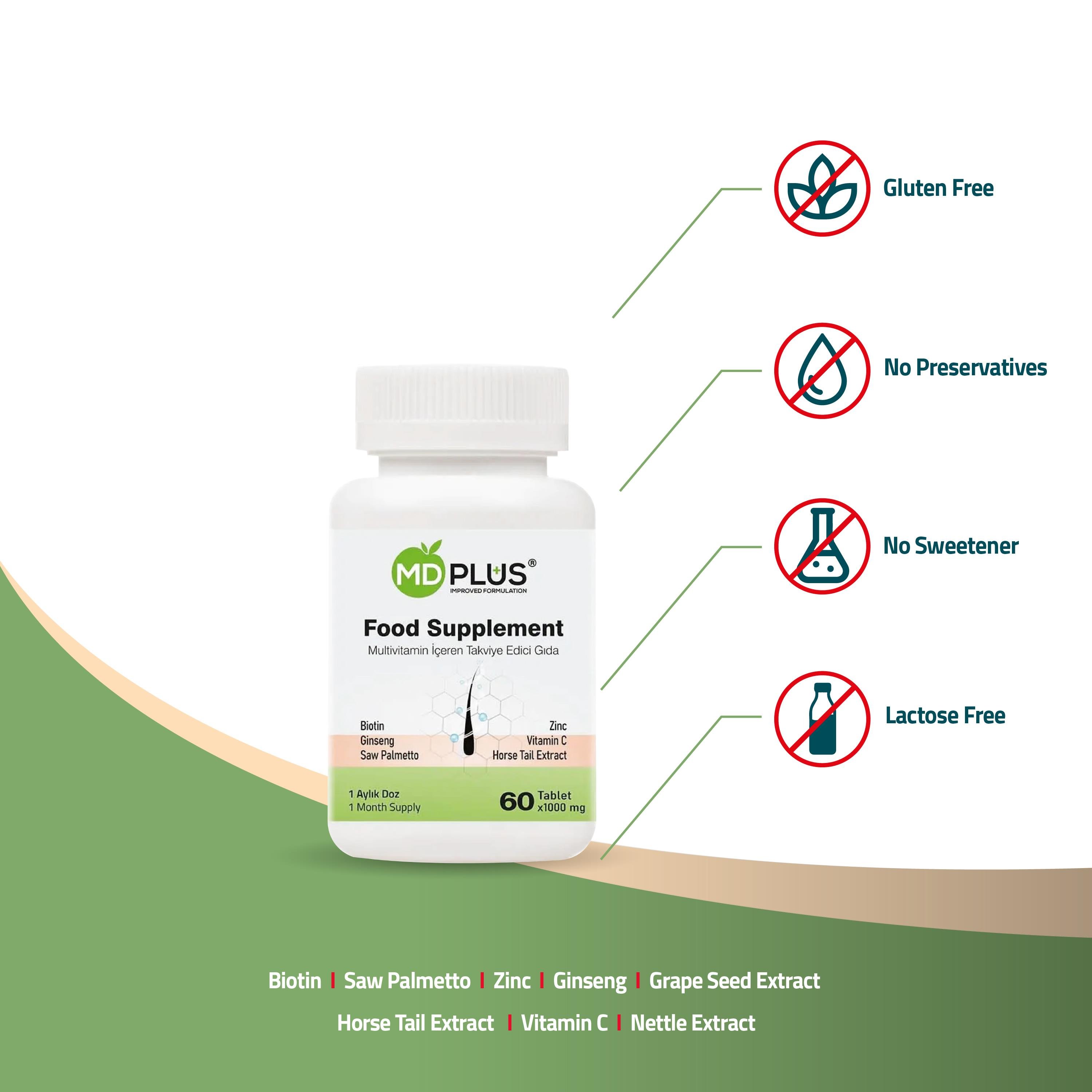 Md-Plus Hair Multivitamin 60 Tablet