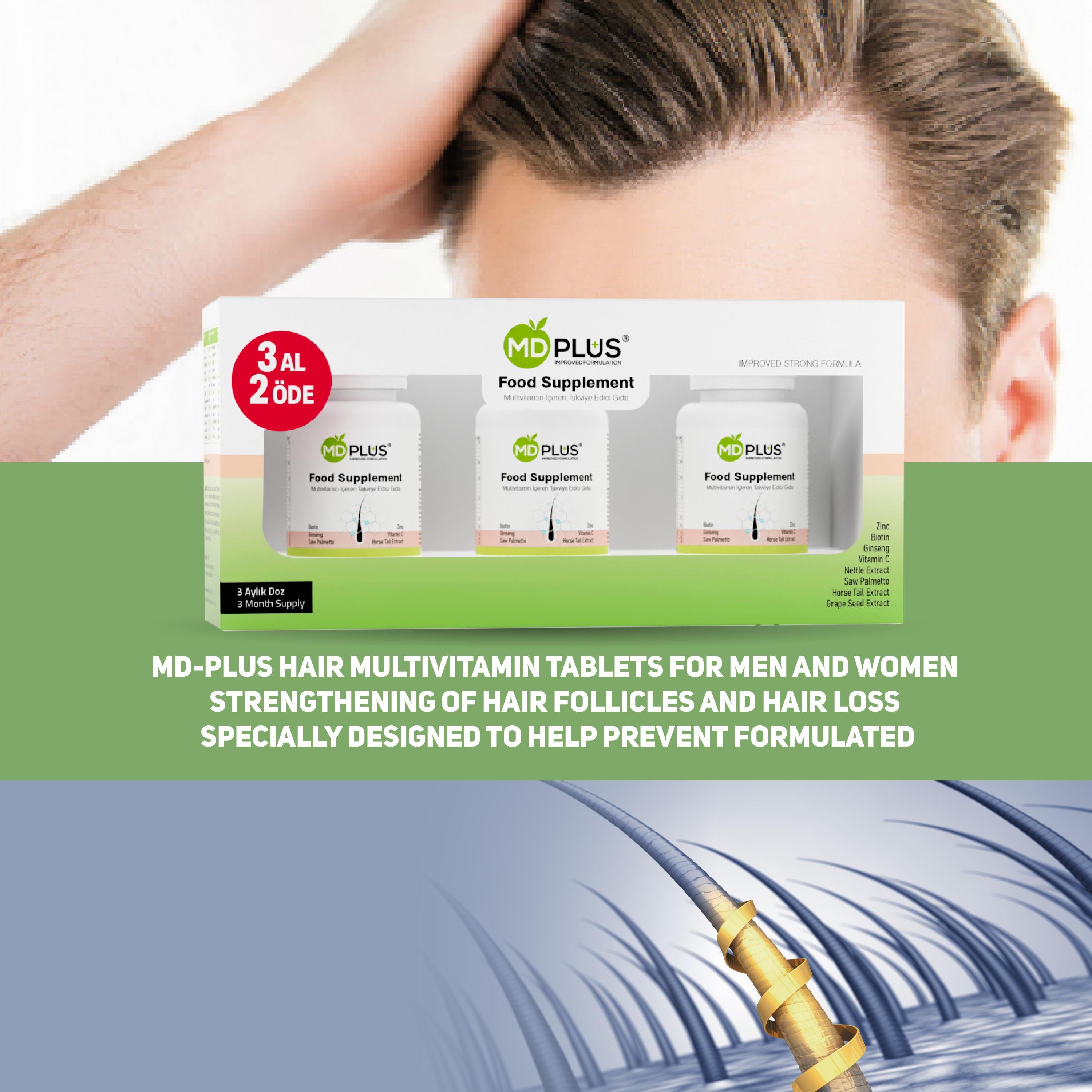 Md Plus Hair Multivitamin Tablet - Buy 3 Pay 2 Set