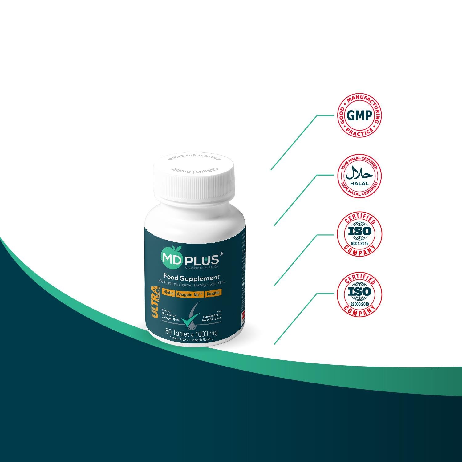 Md Plus Ultra Hair Multivitamin 60 Tablet