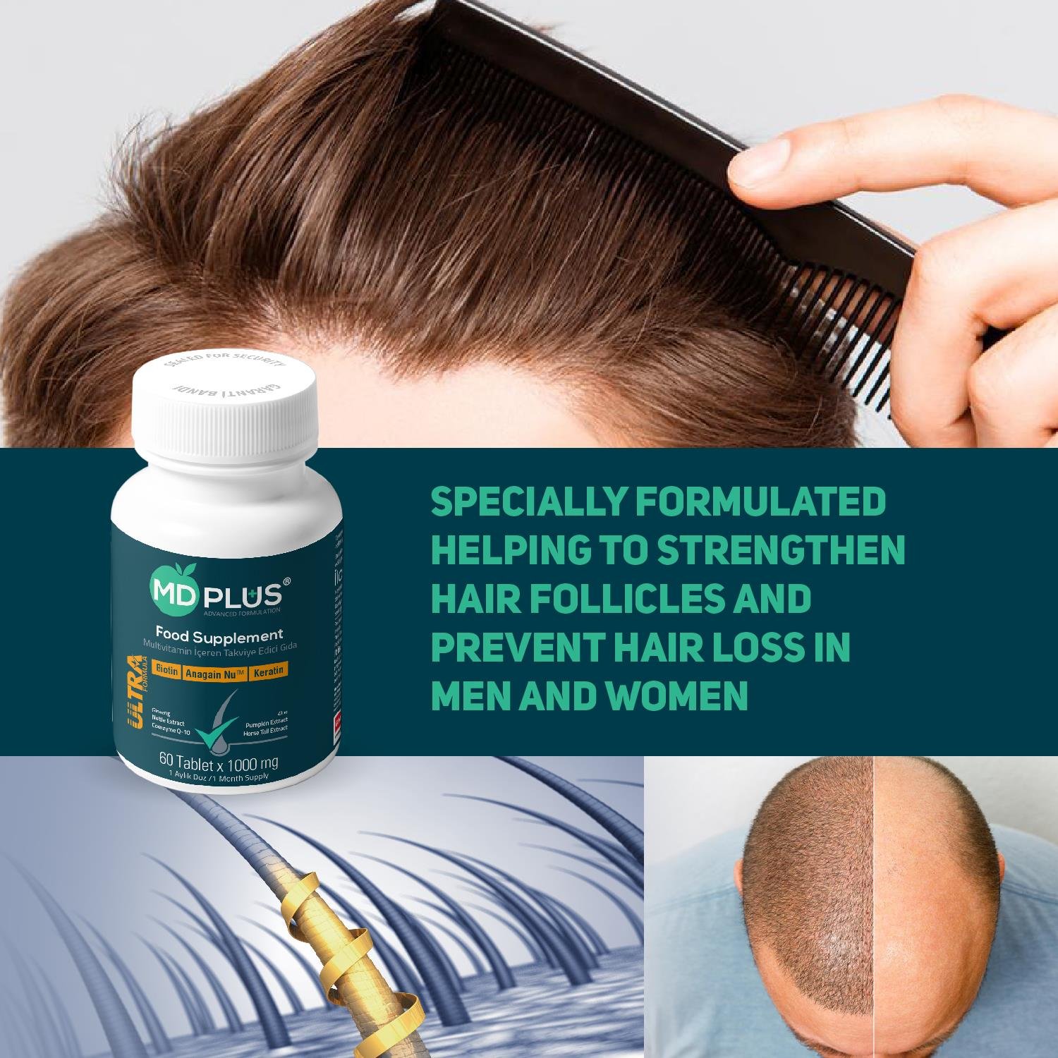 Md Plus Ultra Hair Multivitamin 60 Tablet