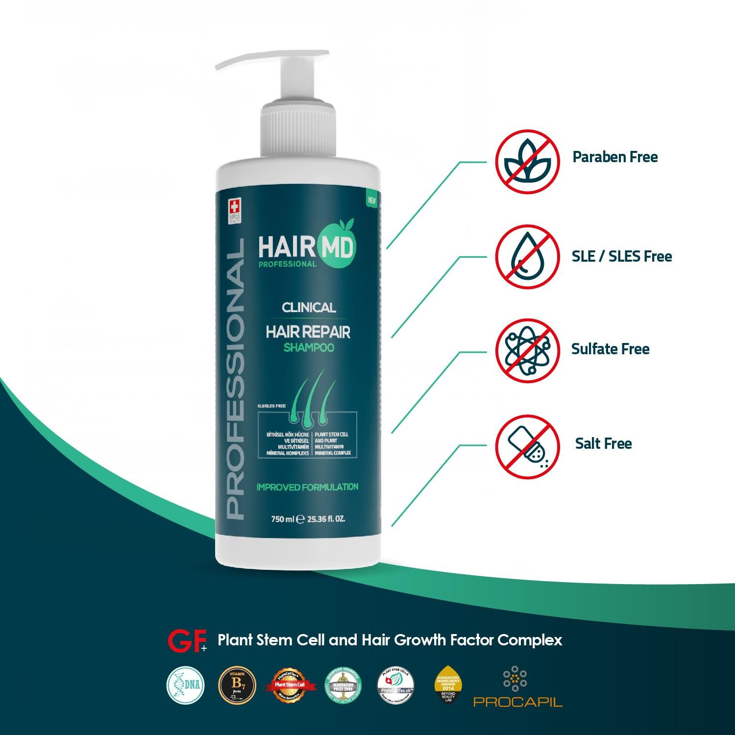 Hairmd Clinical Hair Repair Shampoo 750 Ml