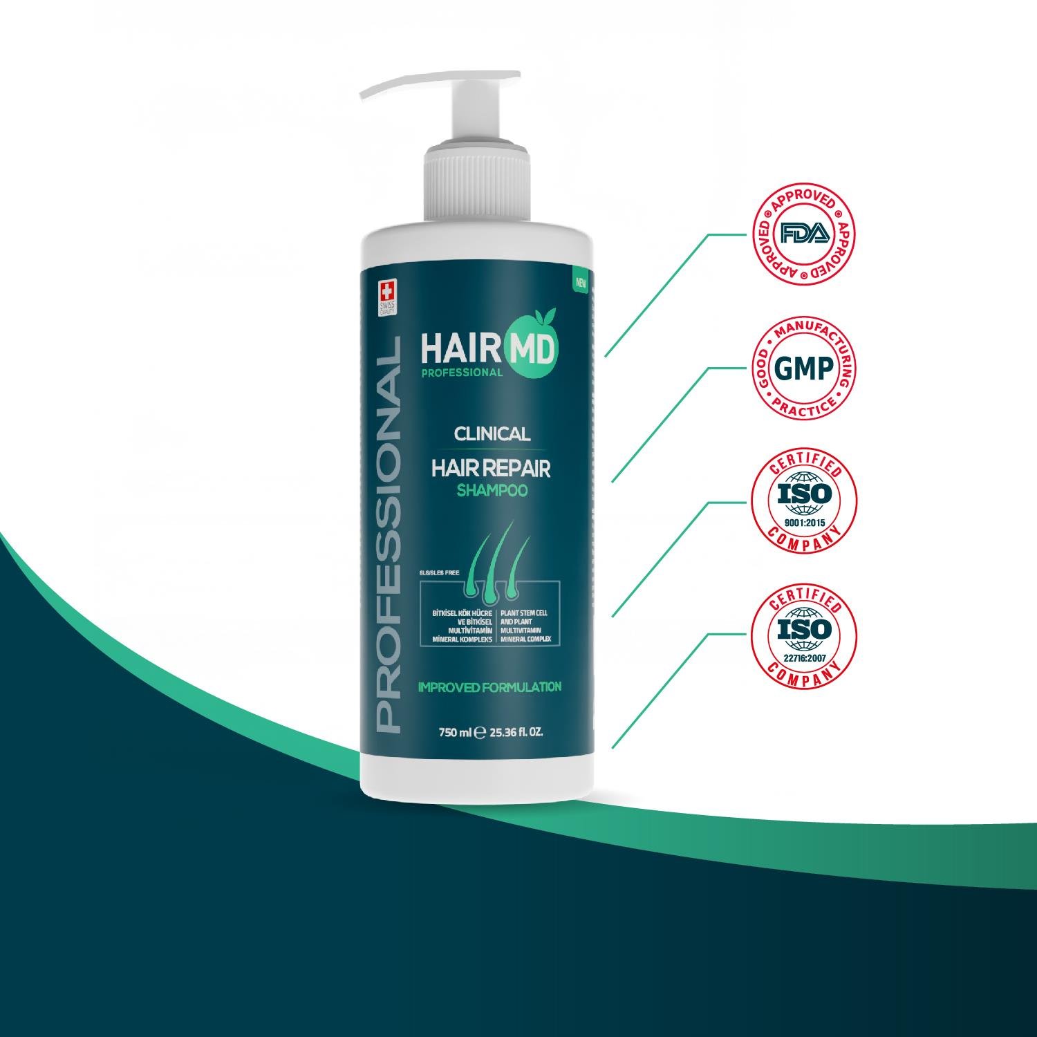 Hairmd Clinical Hair Repair Shampoo 750 Ml