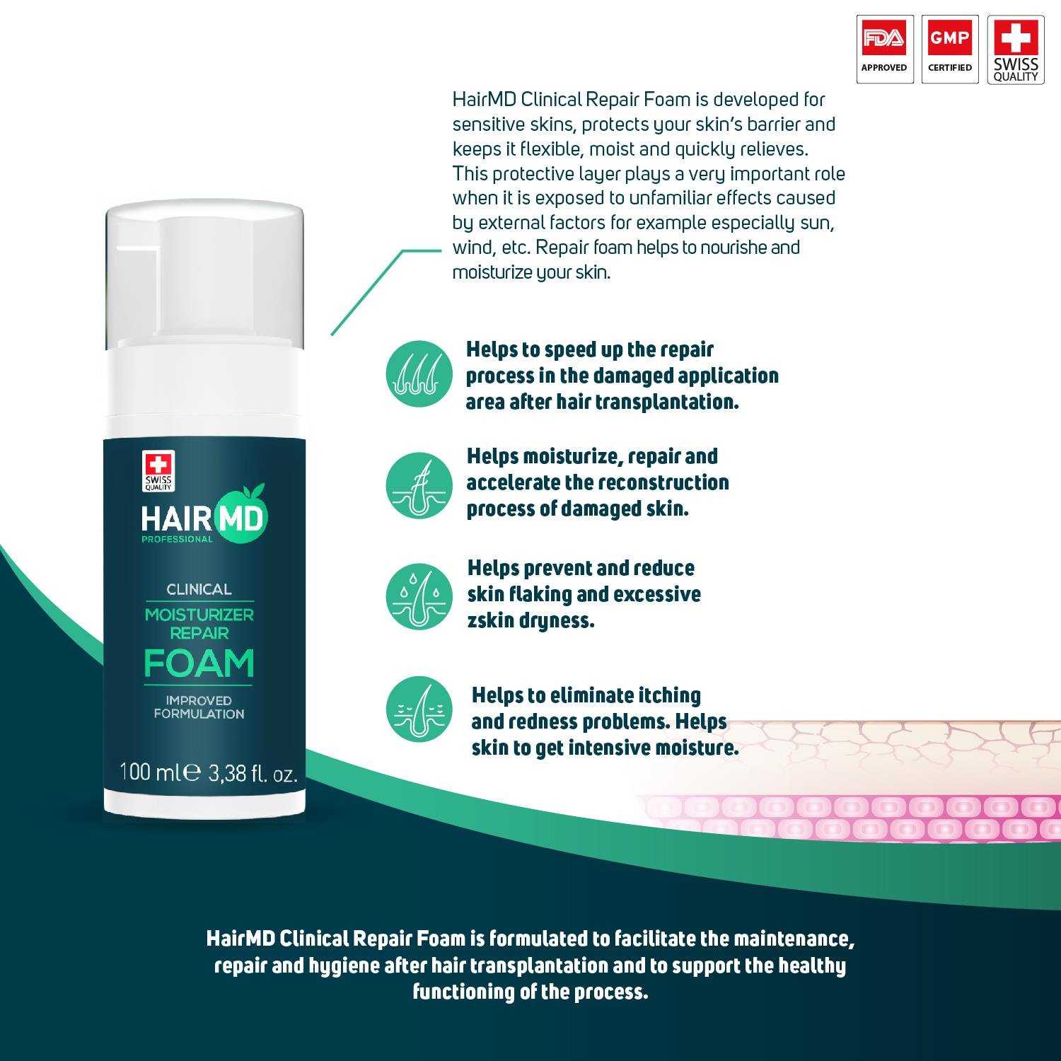 Hairmd Clinical Repair Foam 100 Ml 