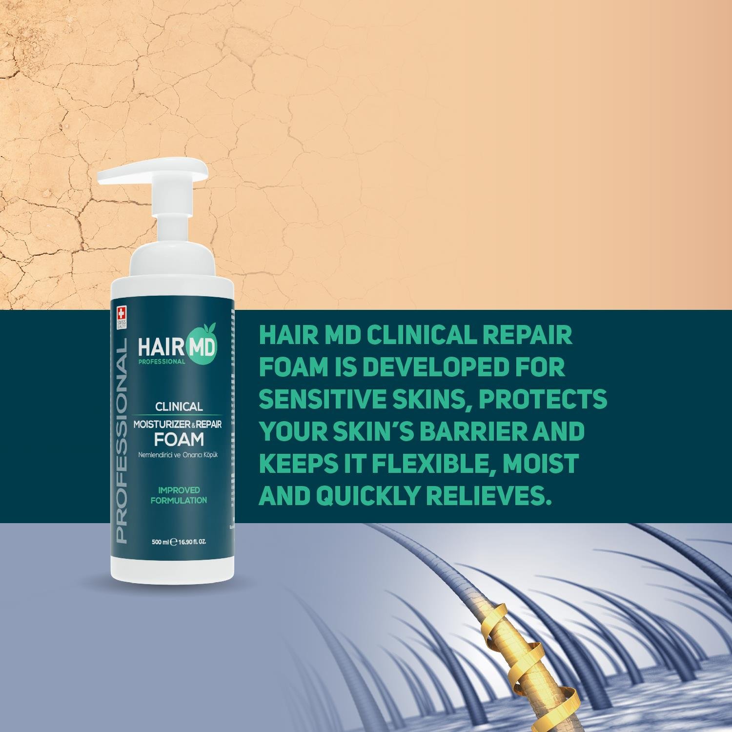 Hairmd Clinical Repair Foam 500 Ml