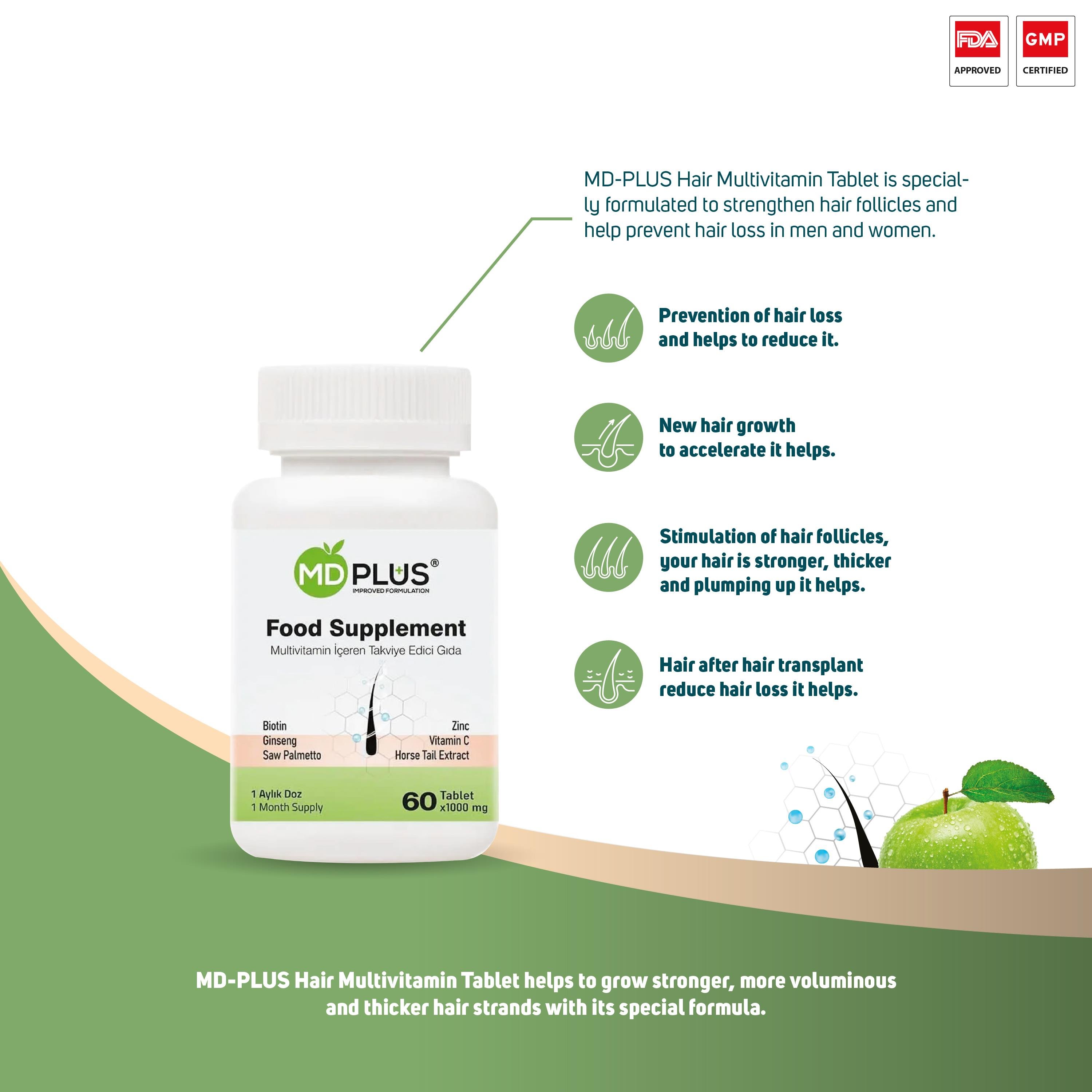Md-Plus Hair Multivitamin 60 Tablet