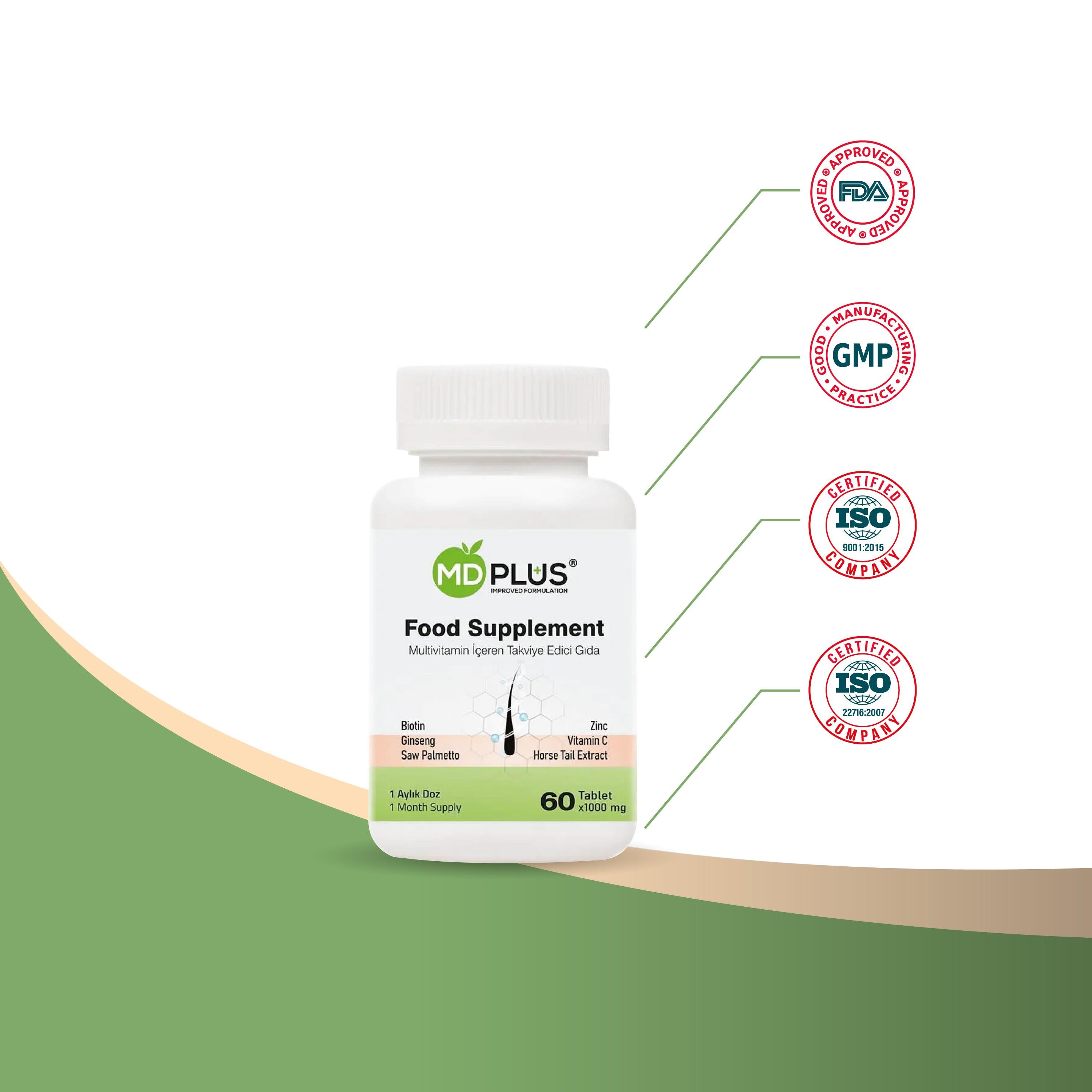 Md-Plus Hair Multivitamin 60 Tablet
