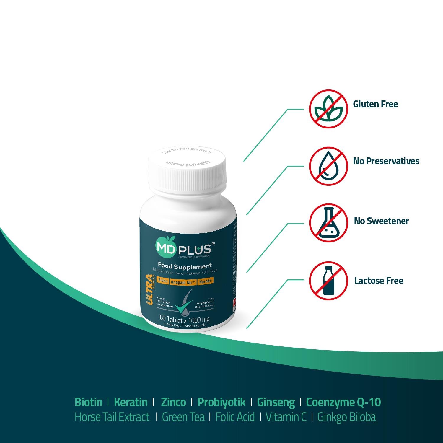 Md Plus Ultra Hair Multivitamin 60 Tablet