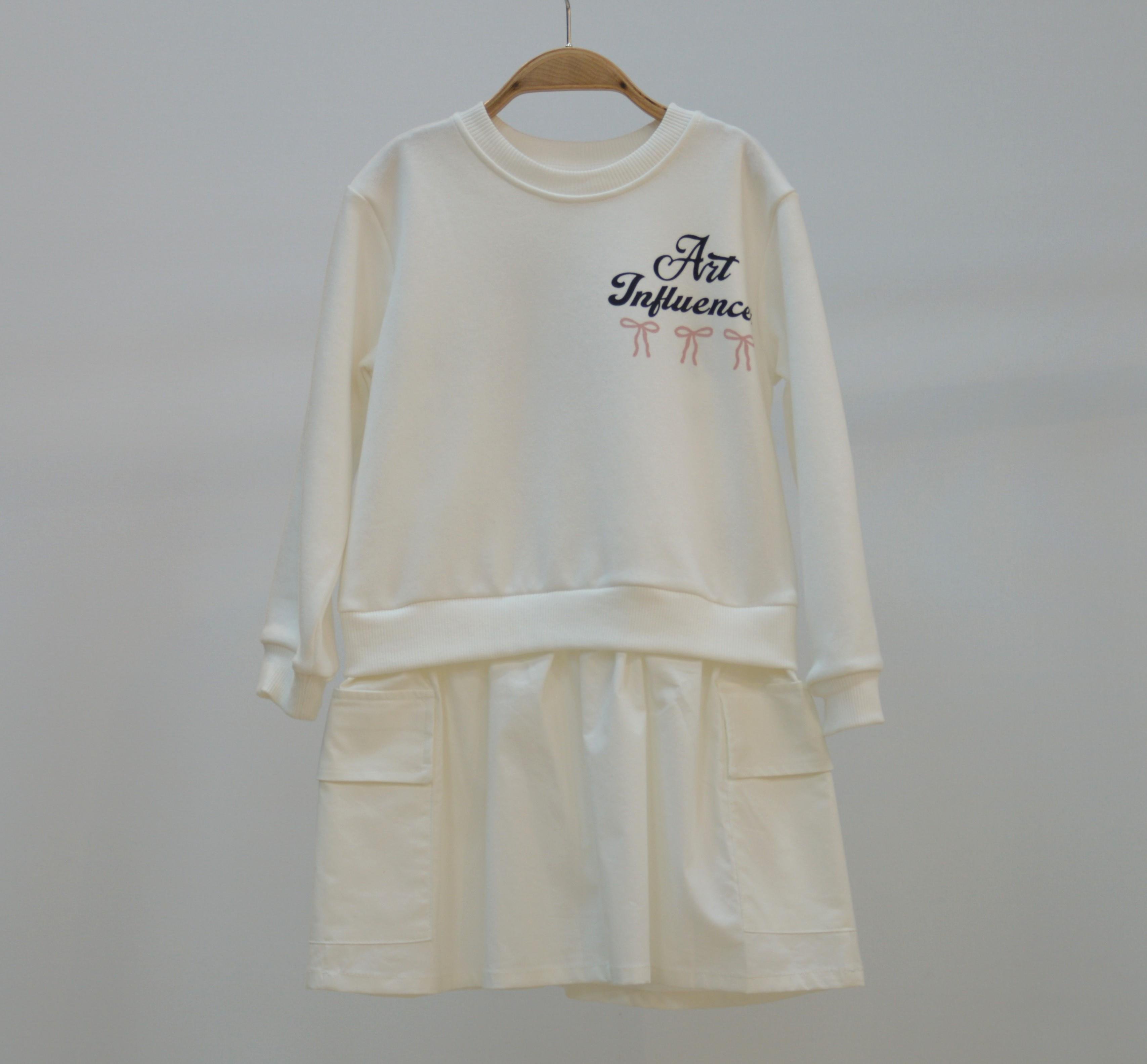 KIZ ÇOCUK UZUN KOLLU GÜNLÜK ELBİSE KIZ ÇOCUK UZUN KOLLU SWEAT ELBİSE