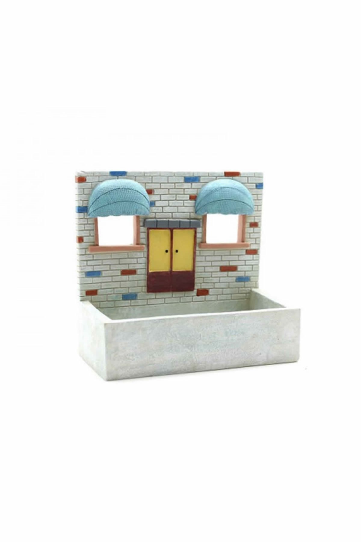 Mavi Panjurlu Ev Saksı