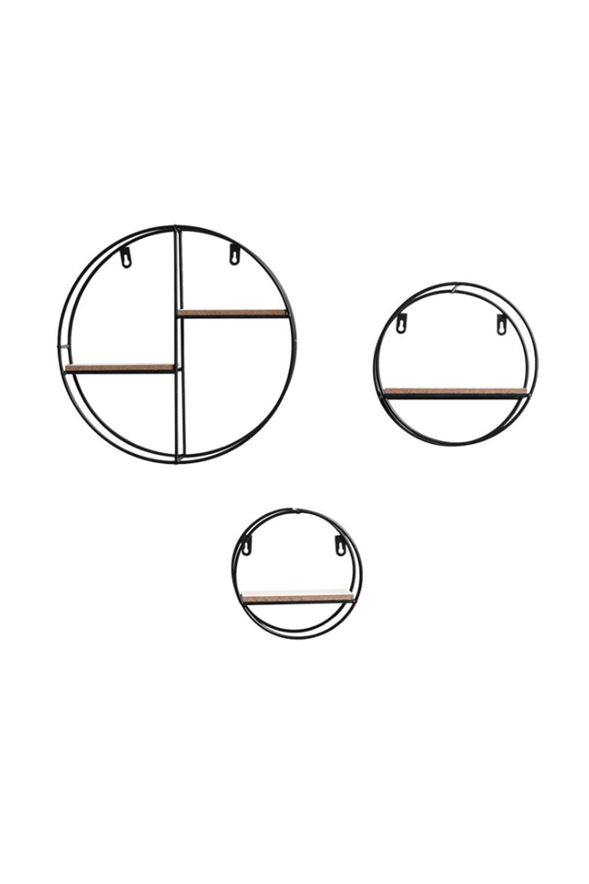 Yuvarlak Metal Duvar Rafı