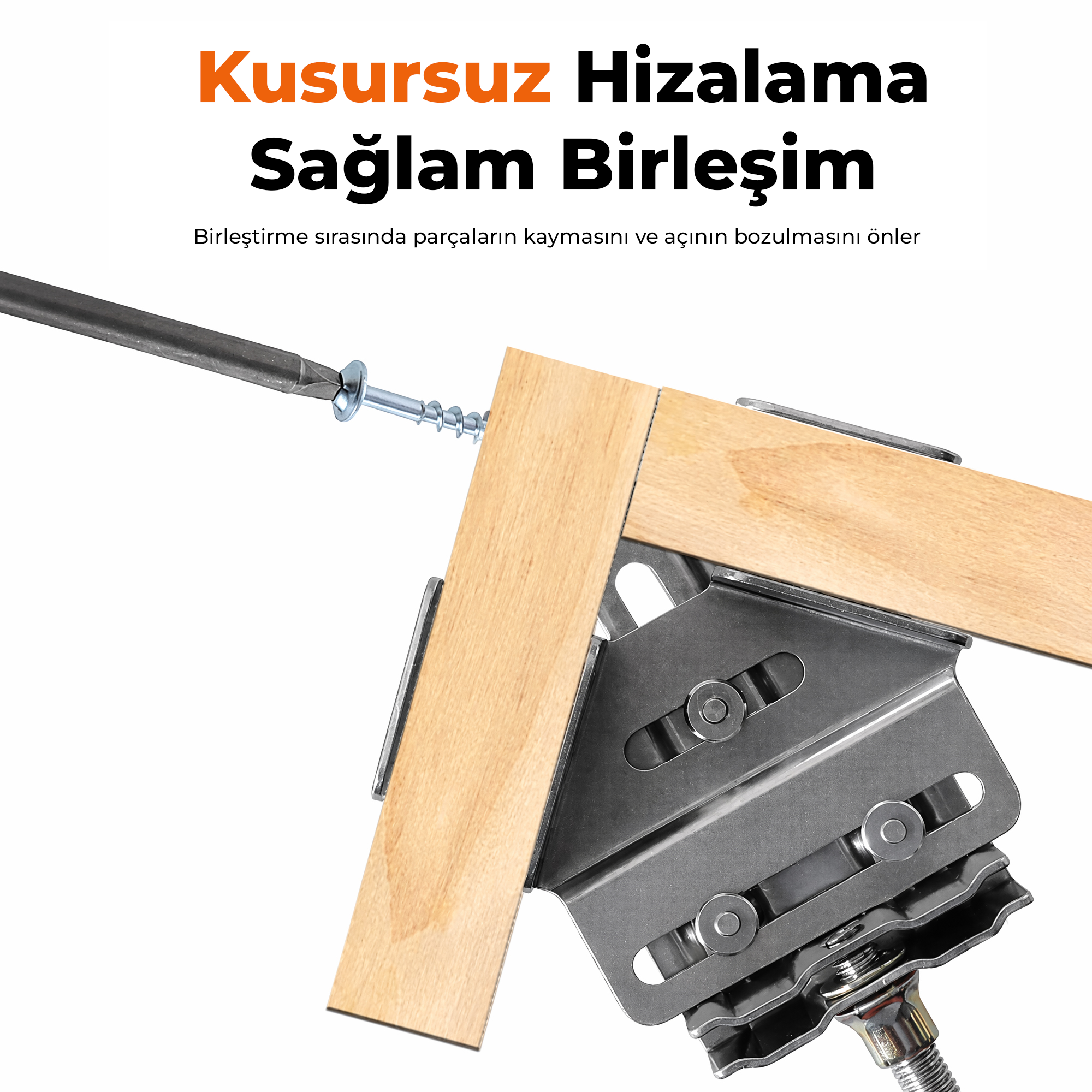 Paslanmaz Çelik Köşe ve Orta Dikme Birleştirme Mengenesi Seti