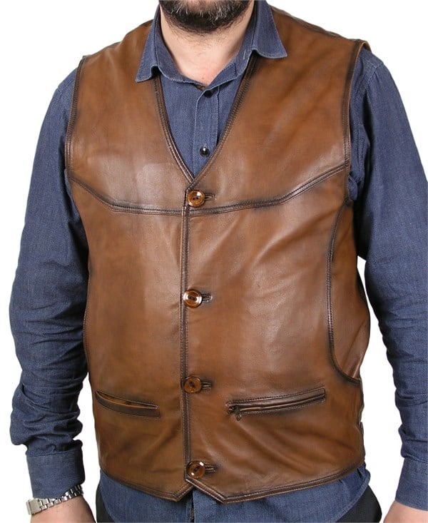 erkek deri yelek taba renk