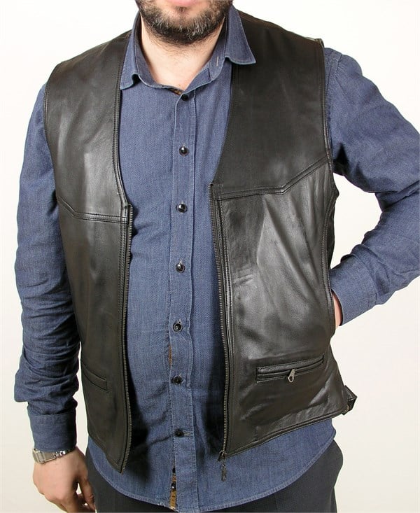 önü fermuarlı klasik ve spor erkek yelek