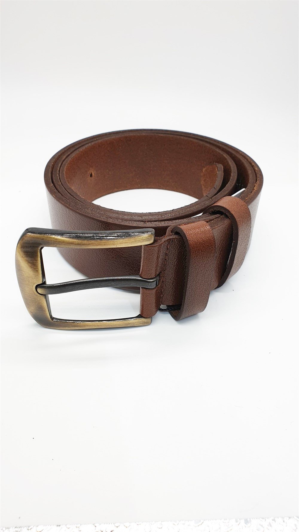 Altın Renk Tokalı Taba Spor Kemer