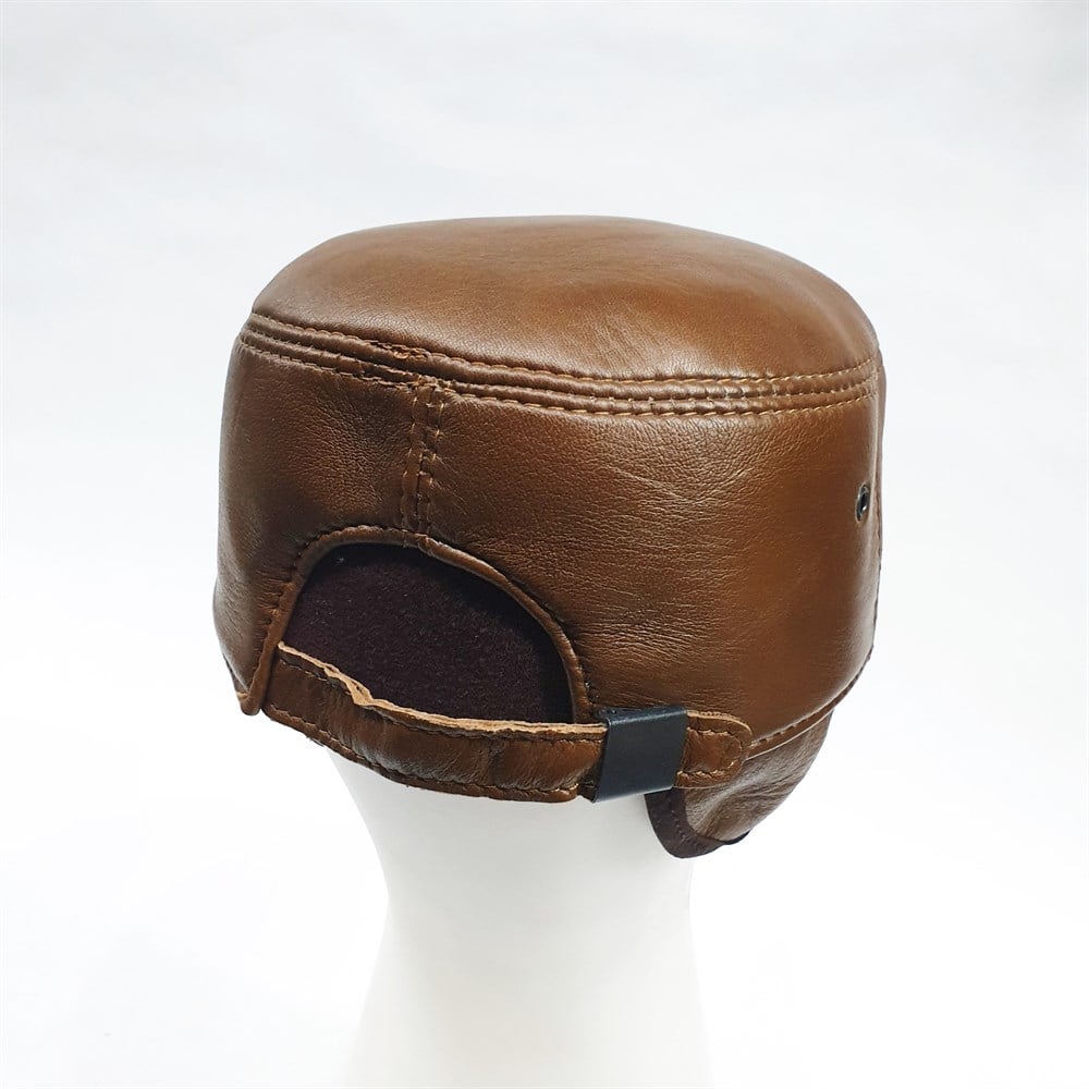 Castro Model Taba Renk Deri Şapka