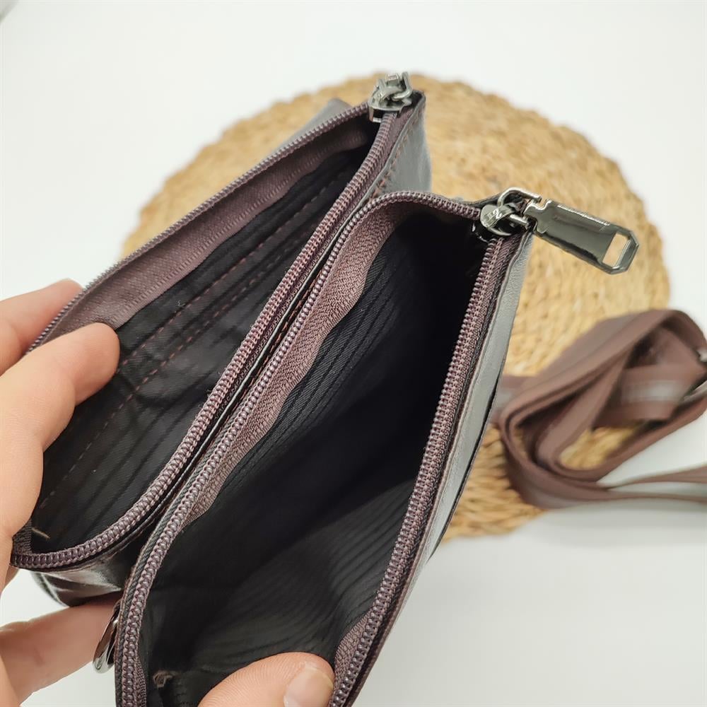 Deri El Çantası Çizgi Detaylı