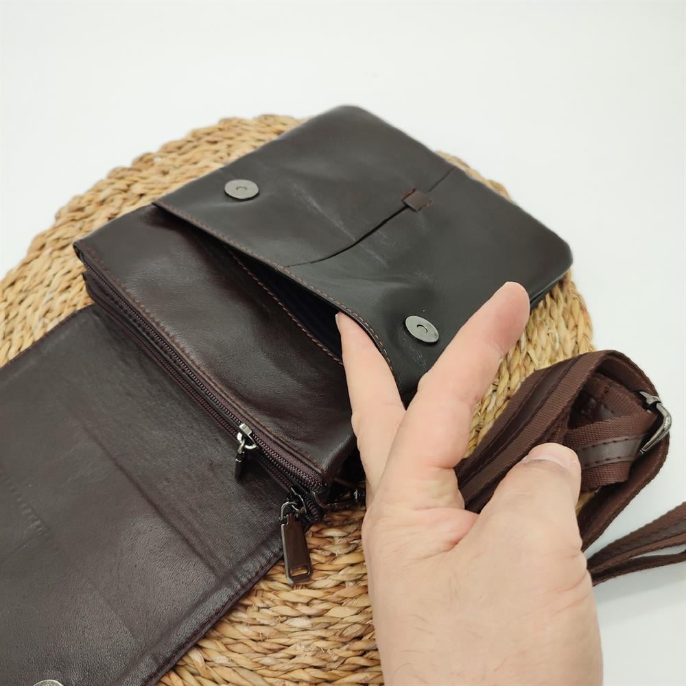 Deri El Çantası Çizgi Detaylı