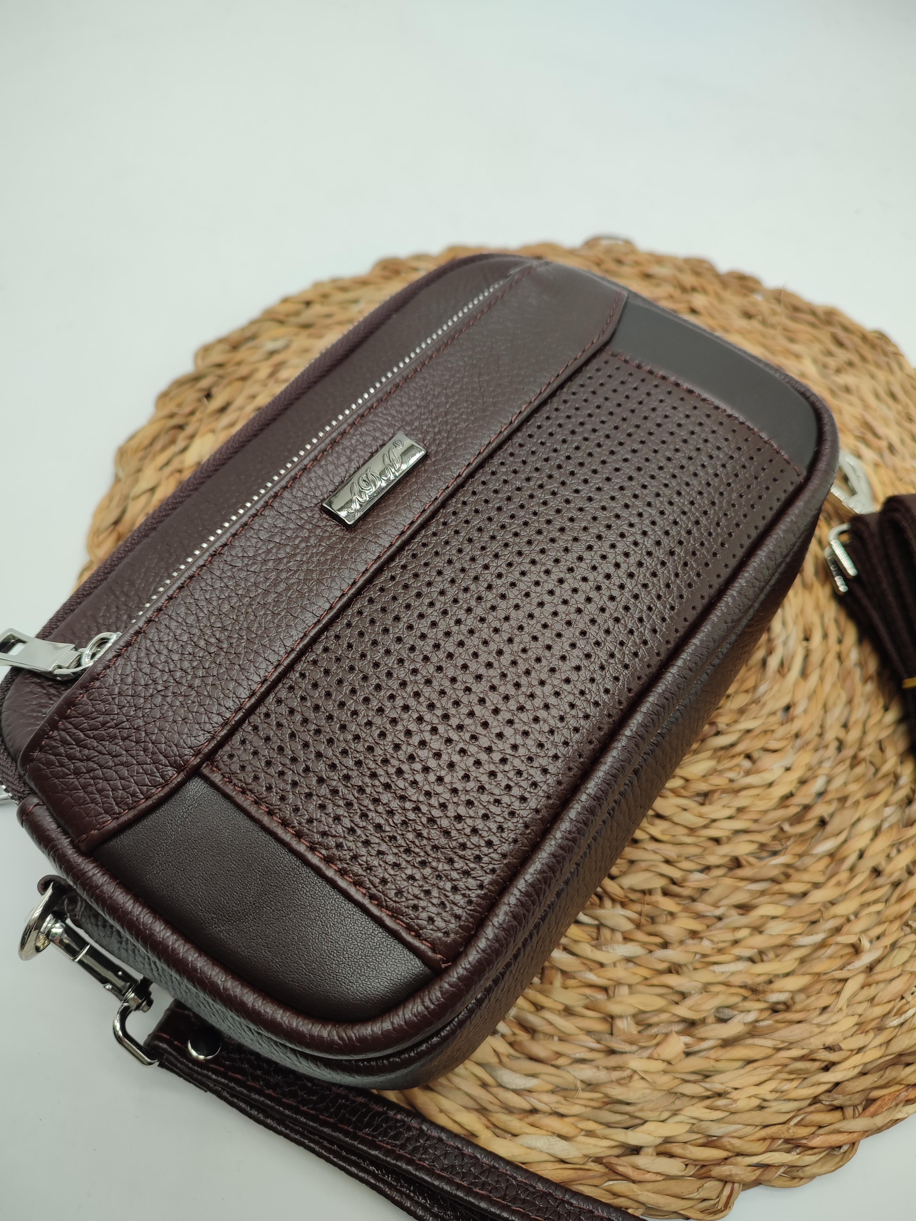 Deri El ve Omuz Çantası Kahve Renk