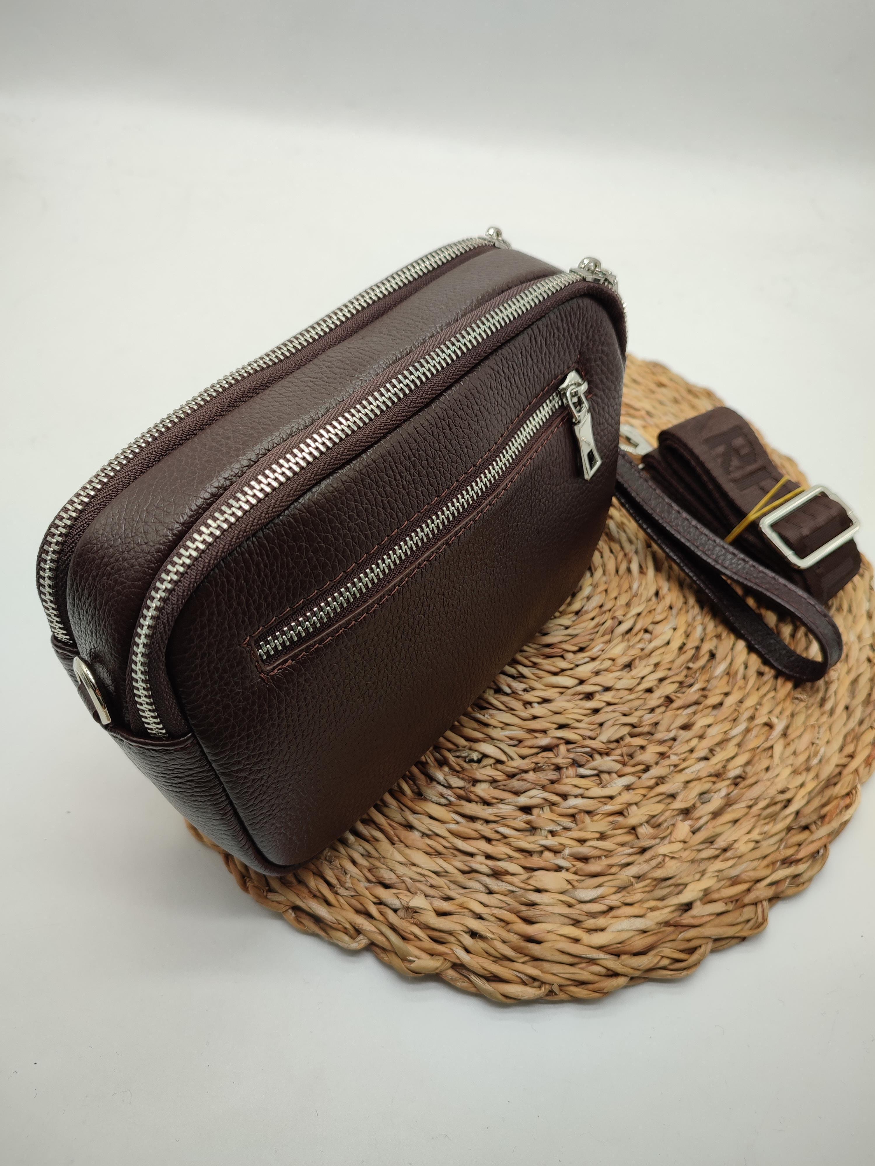 Deri El ve Omuz Çantası Kahve Renk