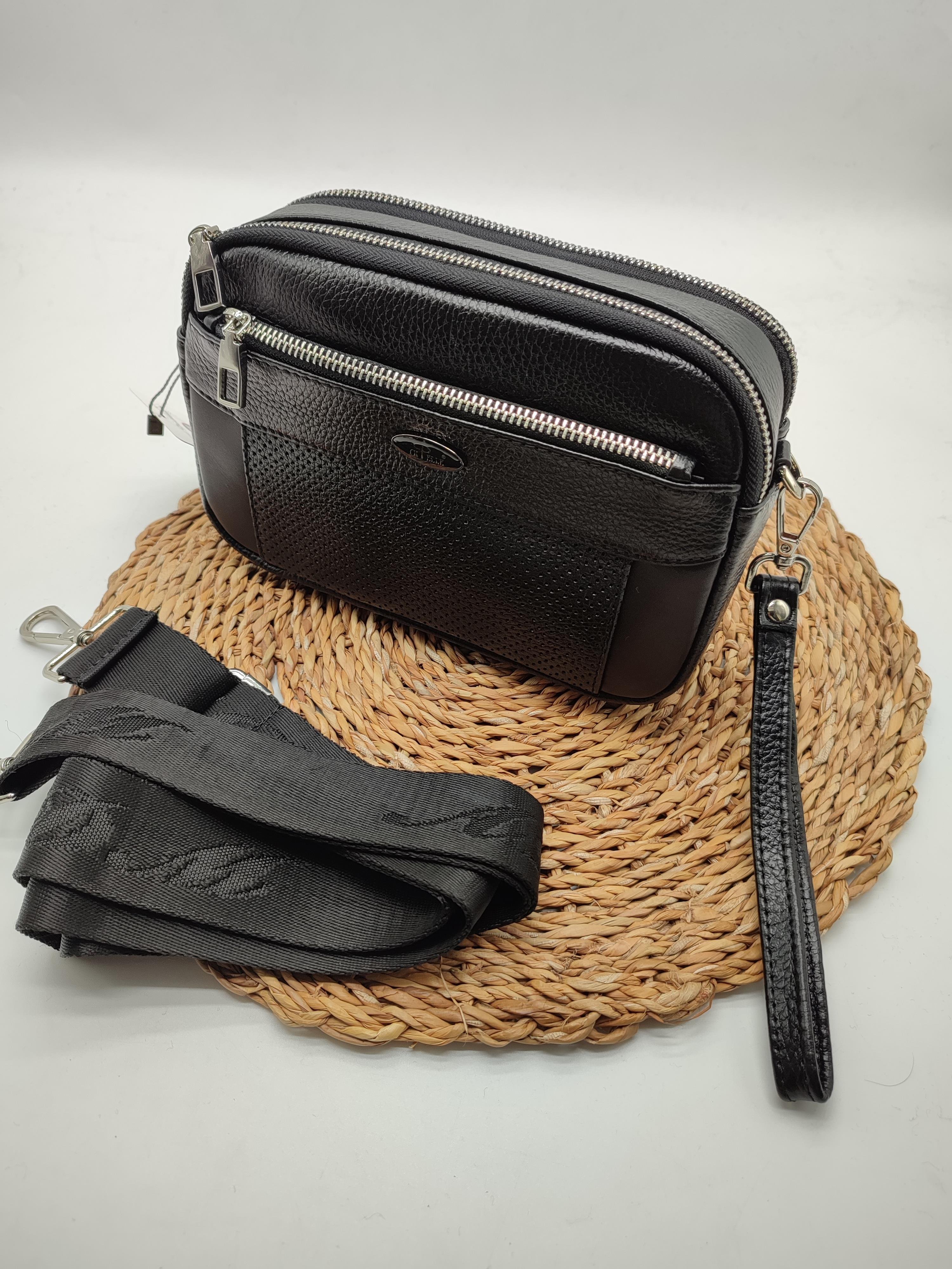 Deri El ve Omuz Çantası Siyah Renk