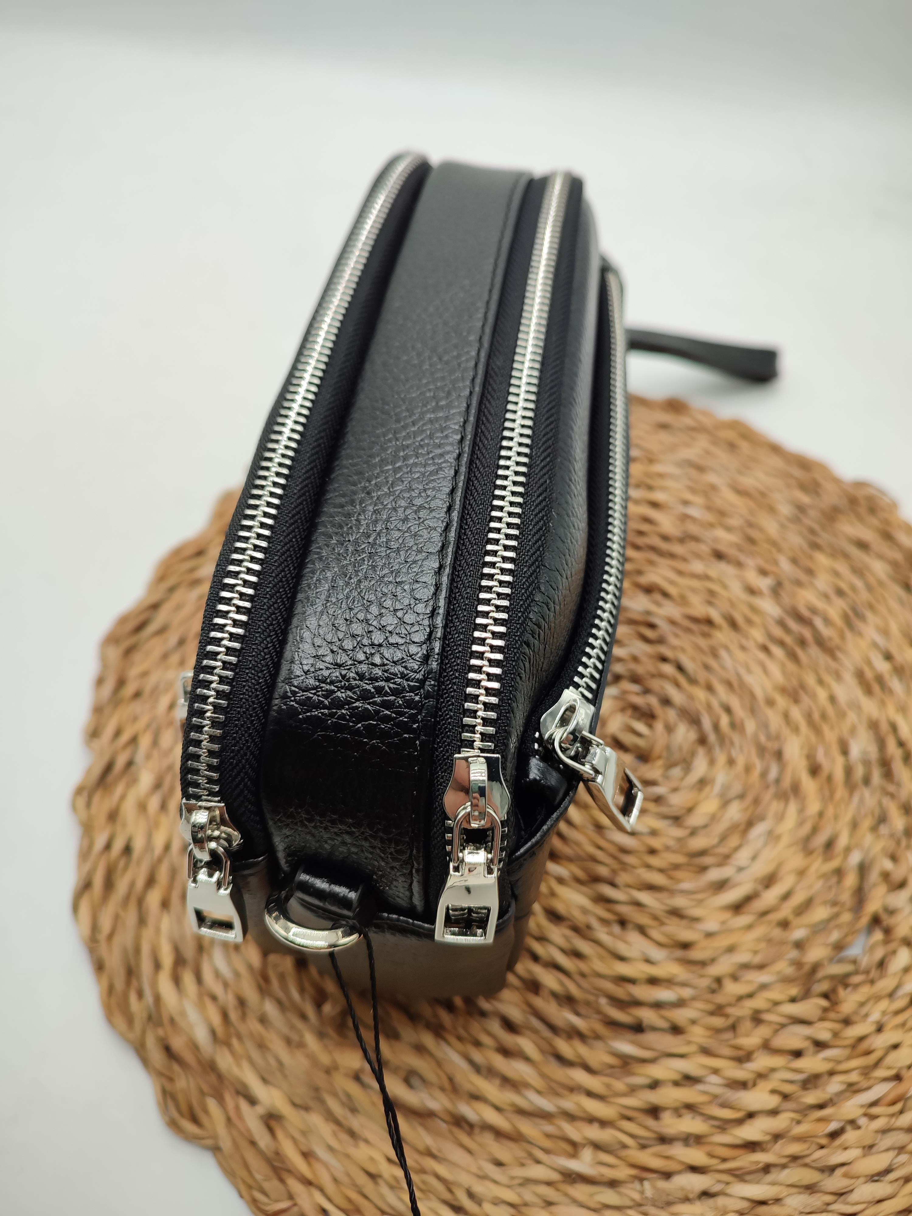 Deri El ve Omuz Çantası Siyah Renk