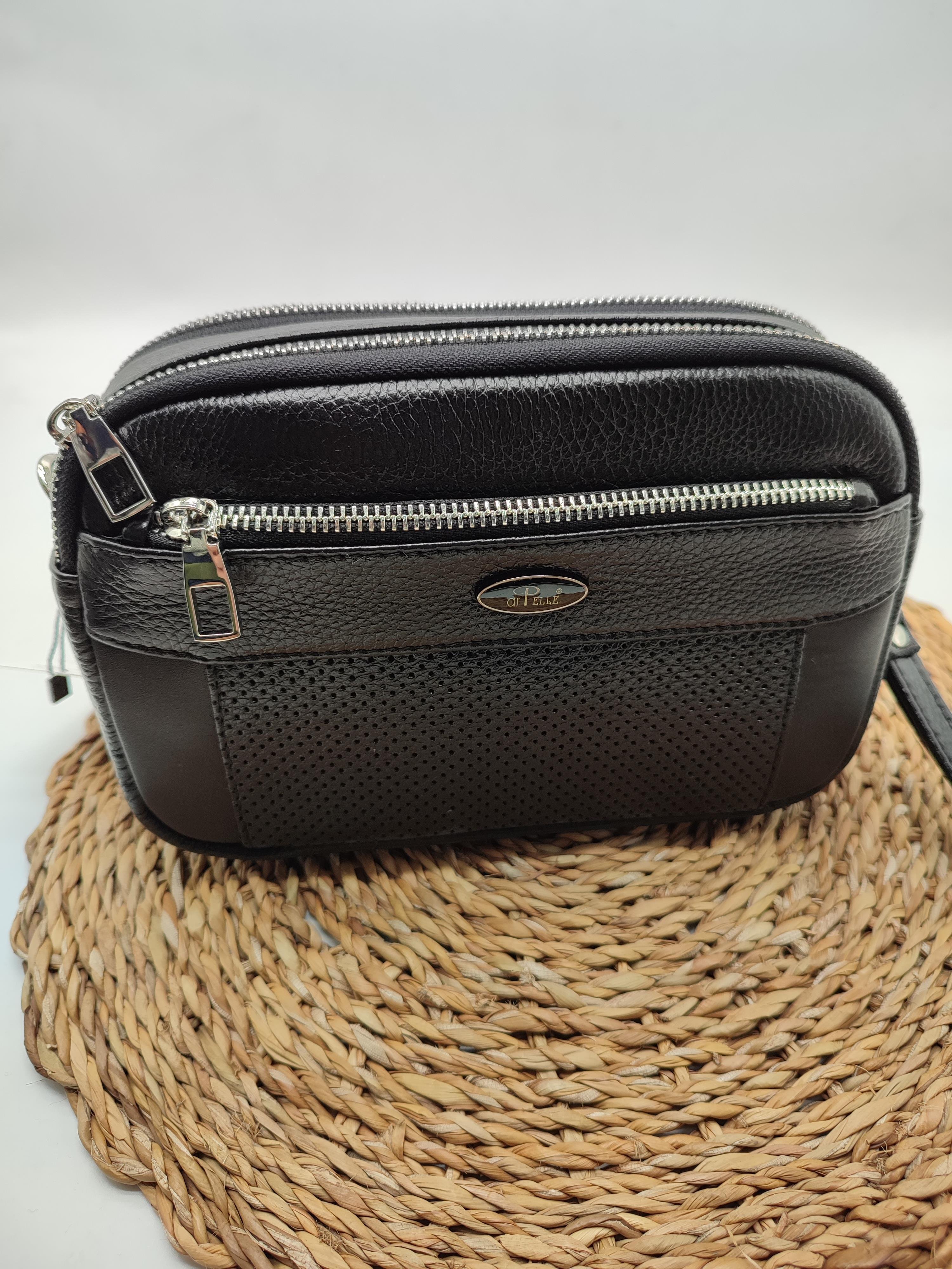 Deri El ve Omuz Çantası Siyah Renk