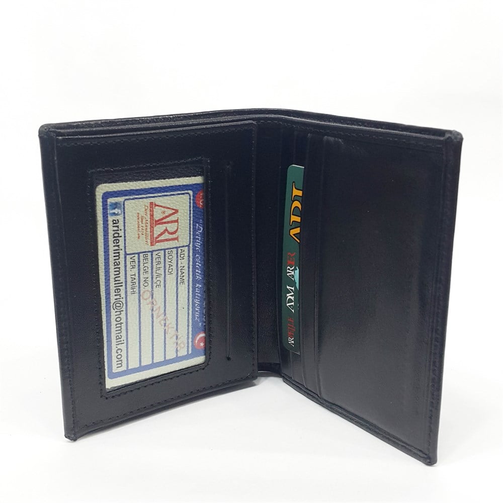 dikey model erkek deri cüzdan