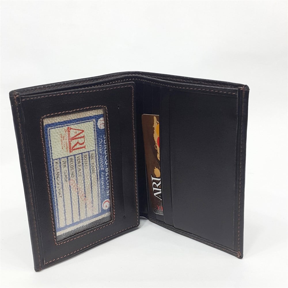 dikey model erkek deri cüzdan