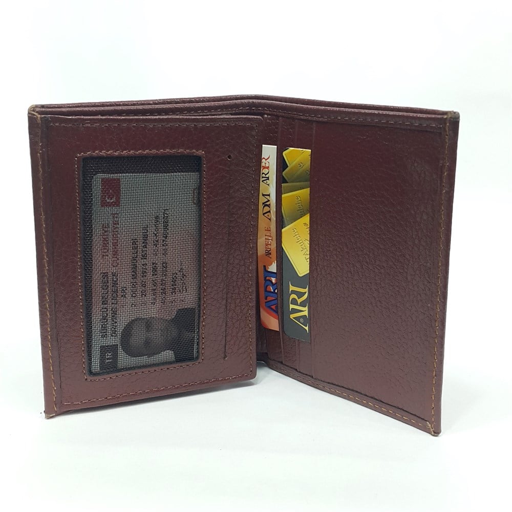 dikey model erkek deri cüzdan