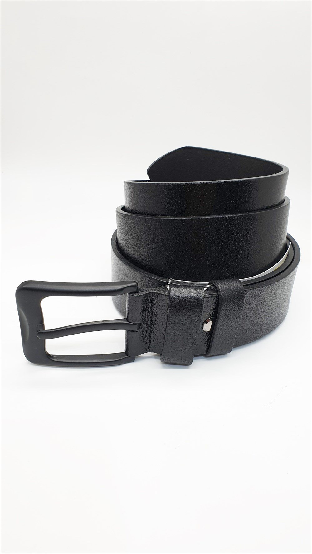 Düz Sade Siyah Renk Spor Kot Kemeri