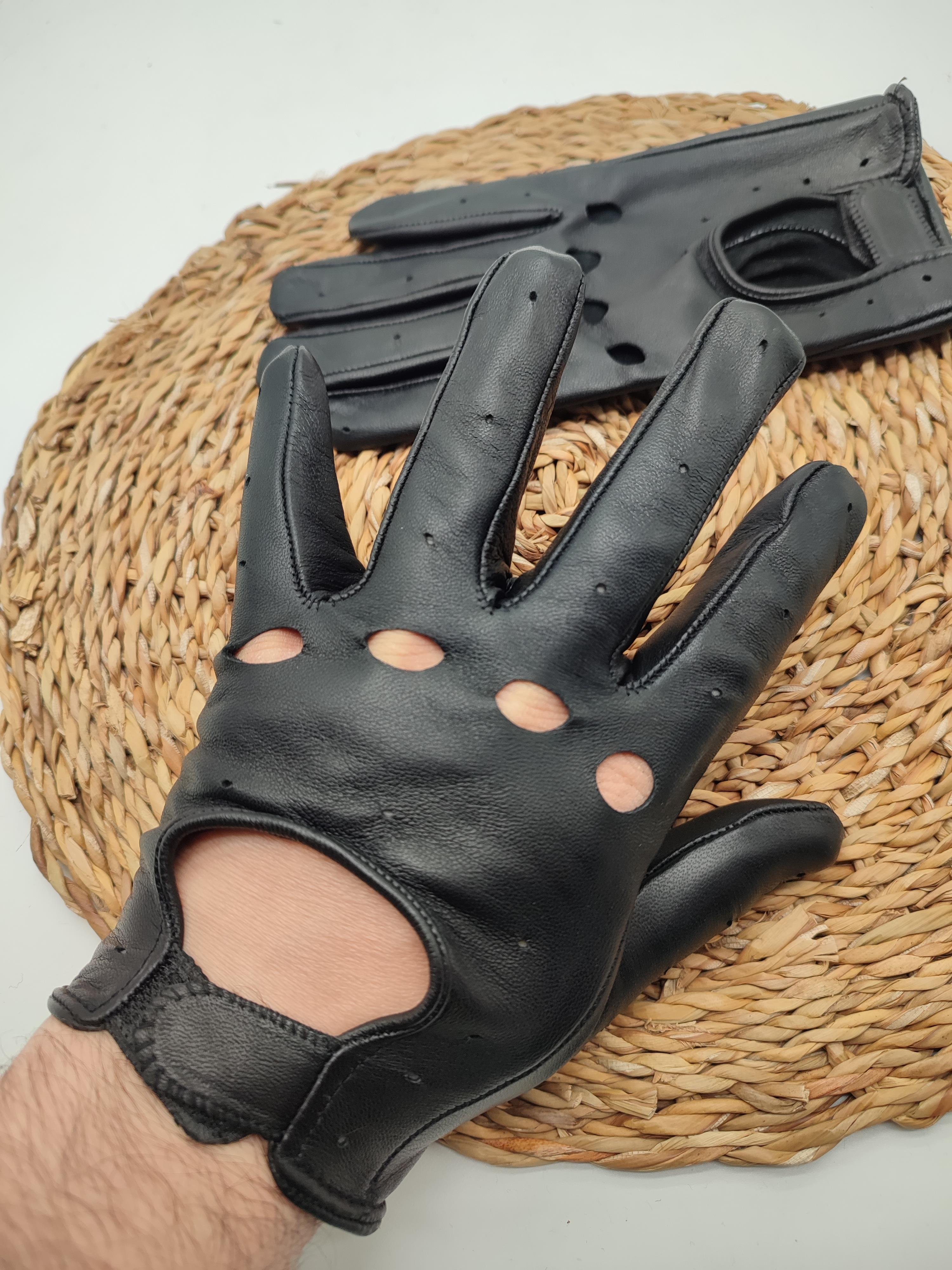 Erkek Deri Eldiven Motorcu Stili