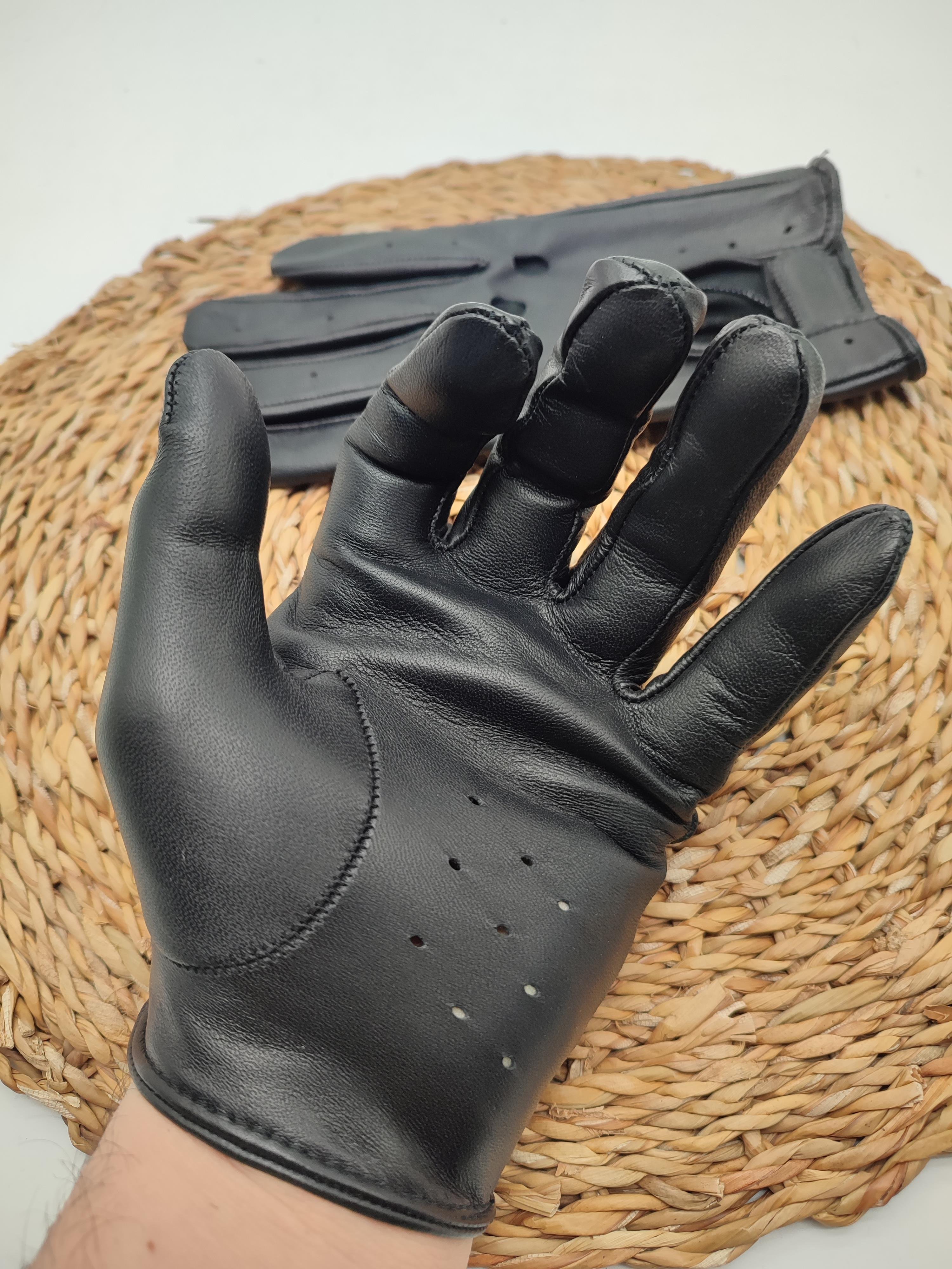 Erkek Deri Eldiven Motorcu Stili