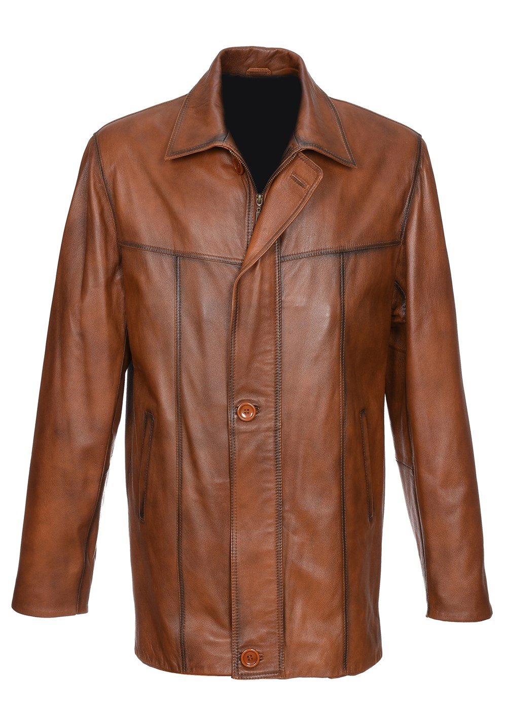 Erkek Kaban Deri Mont Ceket Üstü Taba Renk