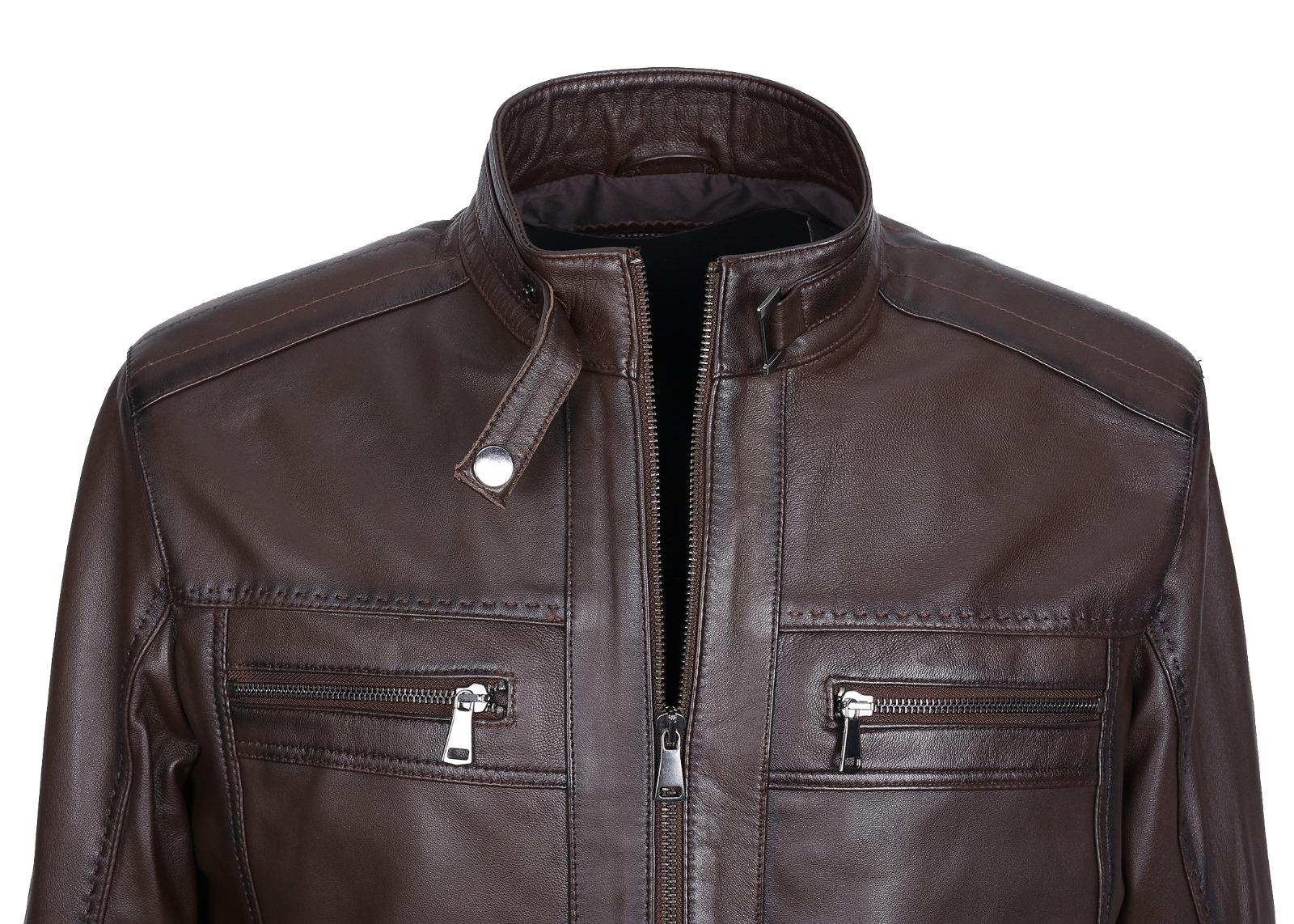 Fındık Renk Spor Erkek Deri Ceket