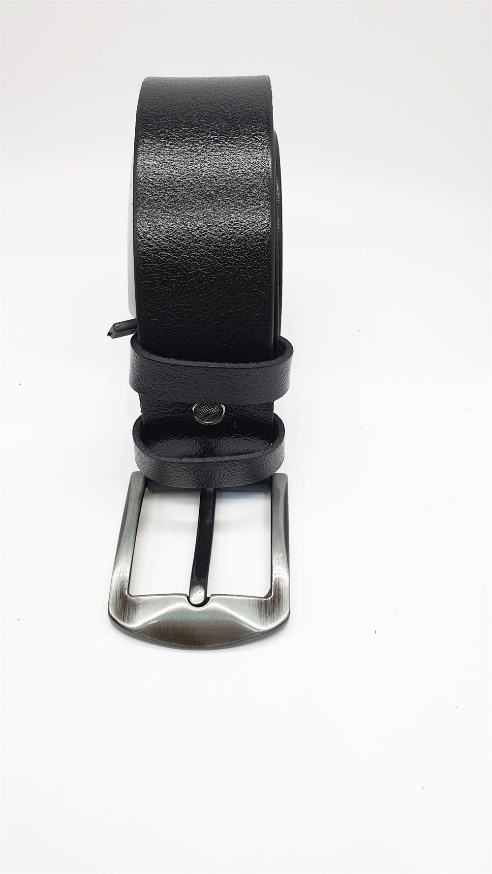 Gümüş Renk Tokalı Siyah Spor Kemer