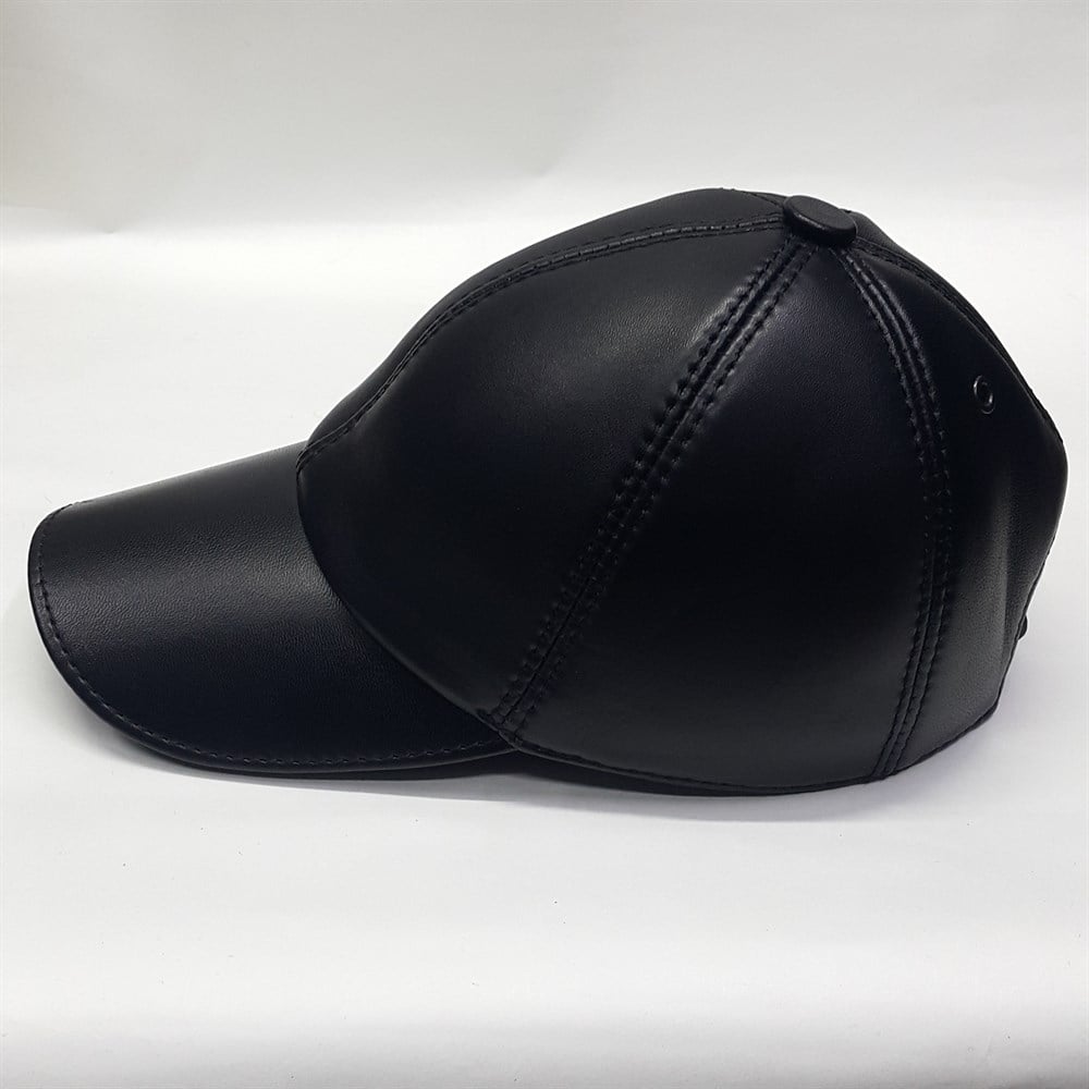 içi kürklü deri kep