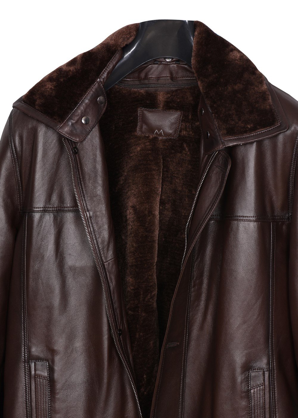 İçi Ve Yakası Kürklü Kışlık Deri Mont
